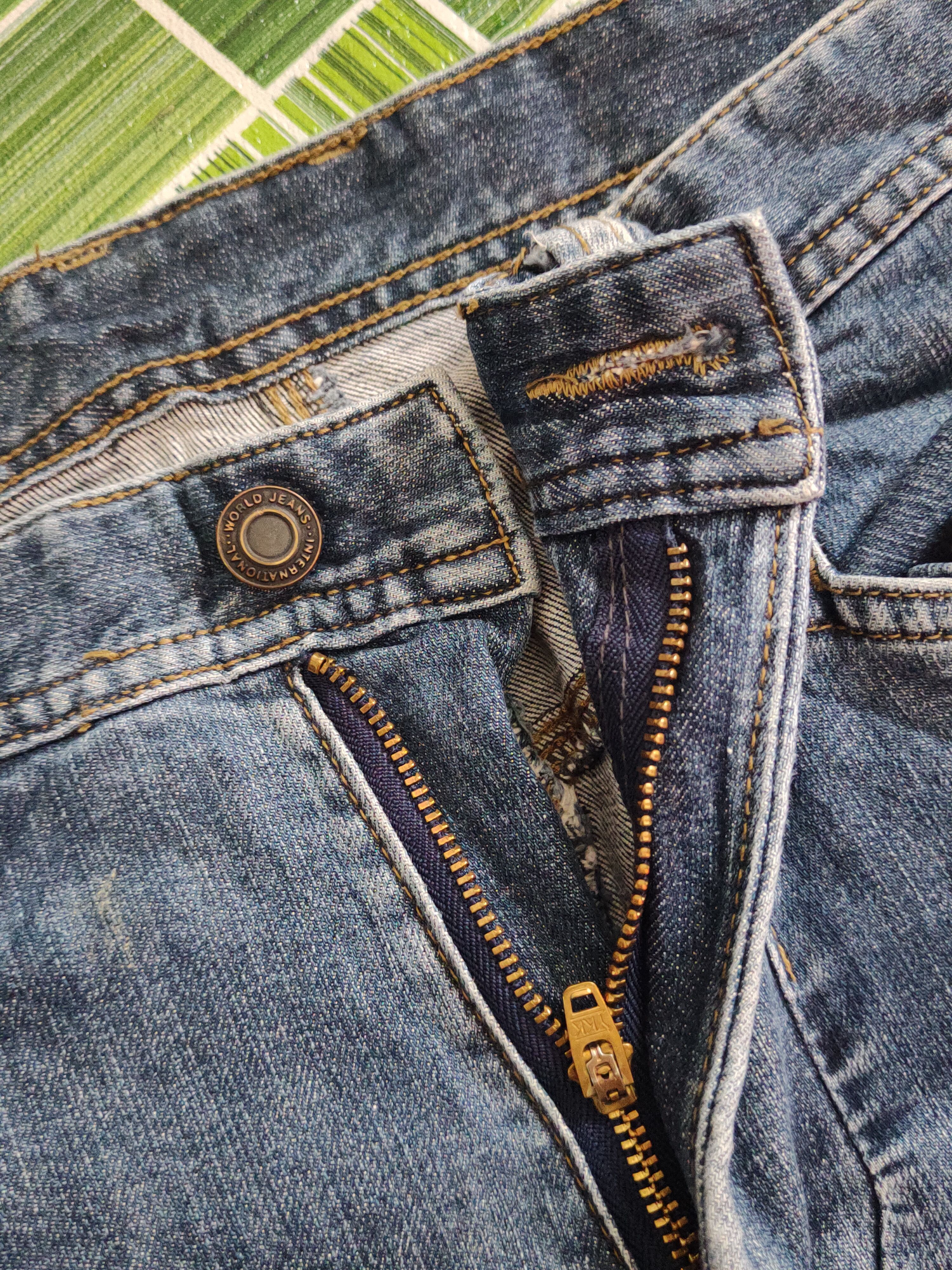 Japanese Brand Evenriver Dark Blue Faded Distressed Ripped Jeans #S2361 Size US 34 / EU 50 - 14 Thumbnail