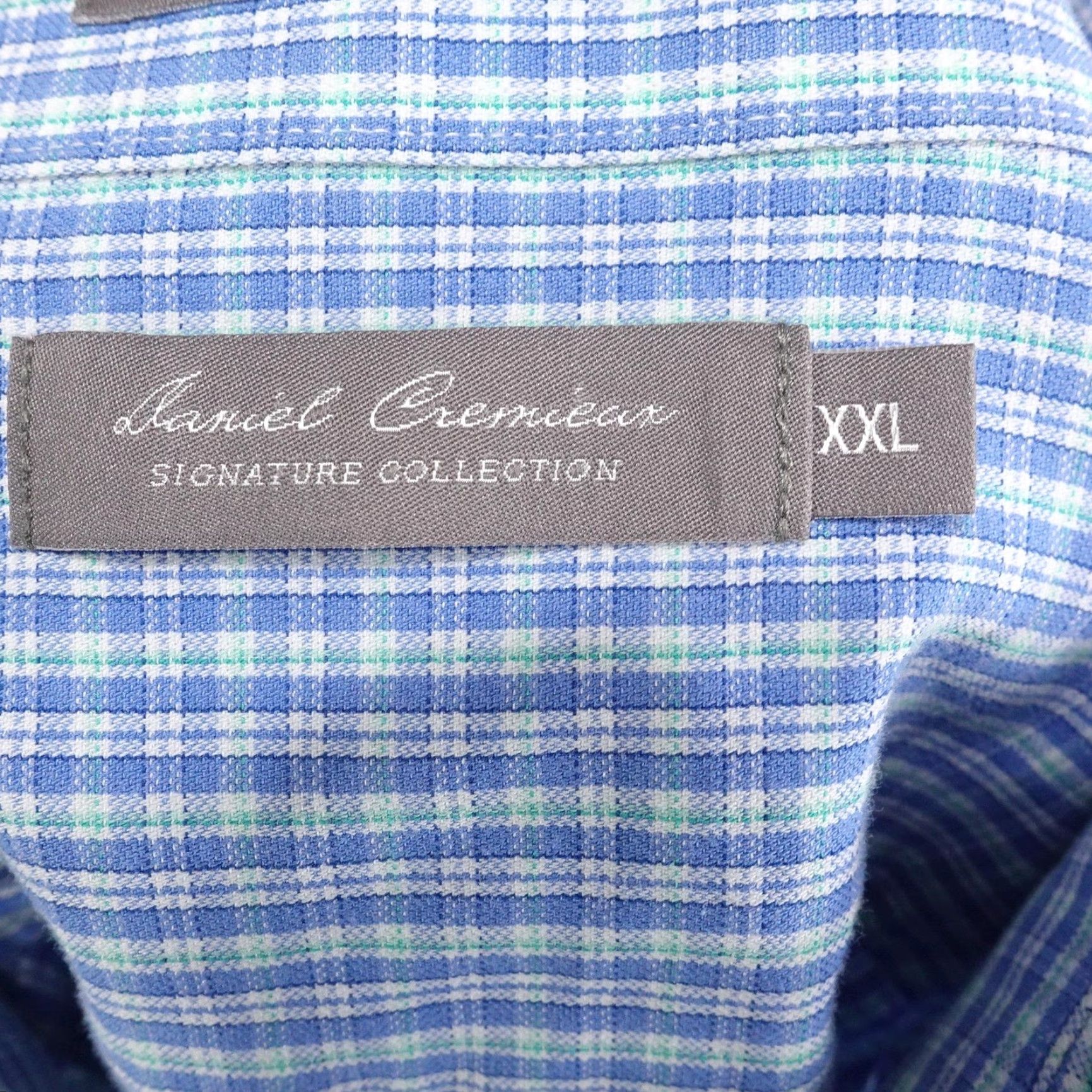 Cremieux Daniel Cremieux Shirt Mens 2XL Blue Check Long Sleeve Button Down Tencel Lyocell Size US XXL / EU 58 / 5 - 6 Thumbnail