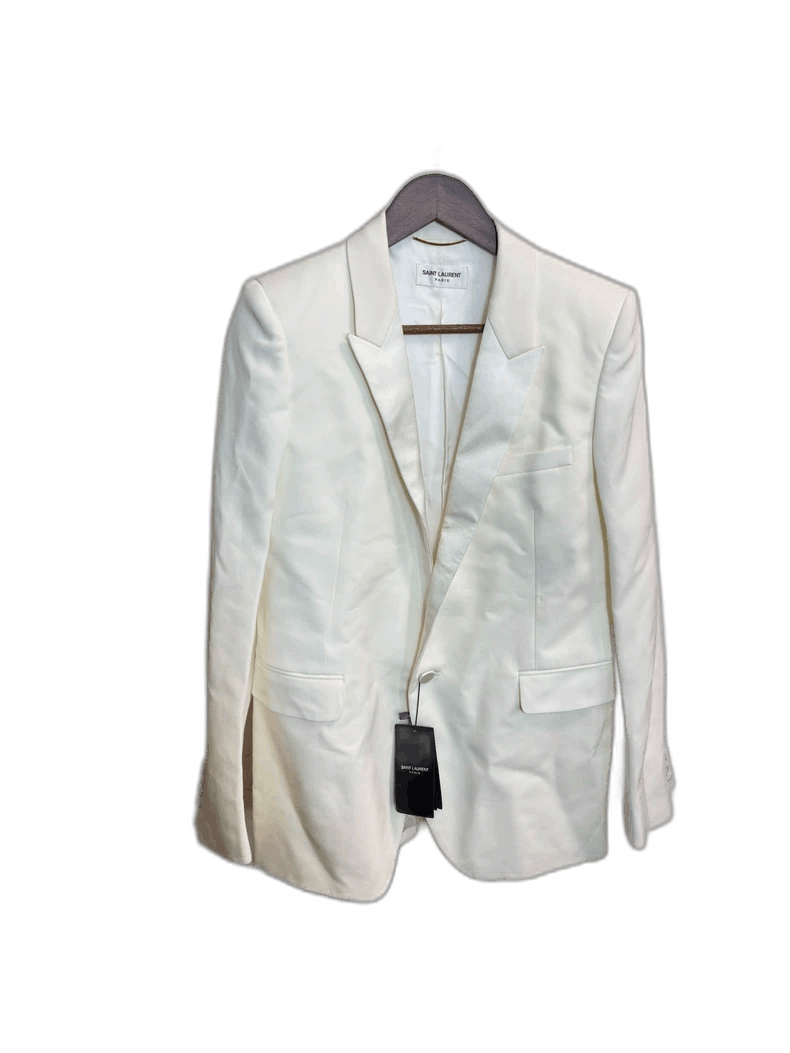 Saint Laurent Paris Saint Laurent White Tuxedo Jacket- Size US M / EU 48-50 / 2 - 1 Thumbnail
