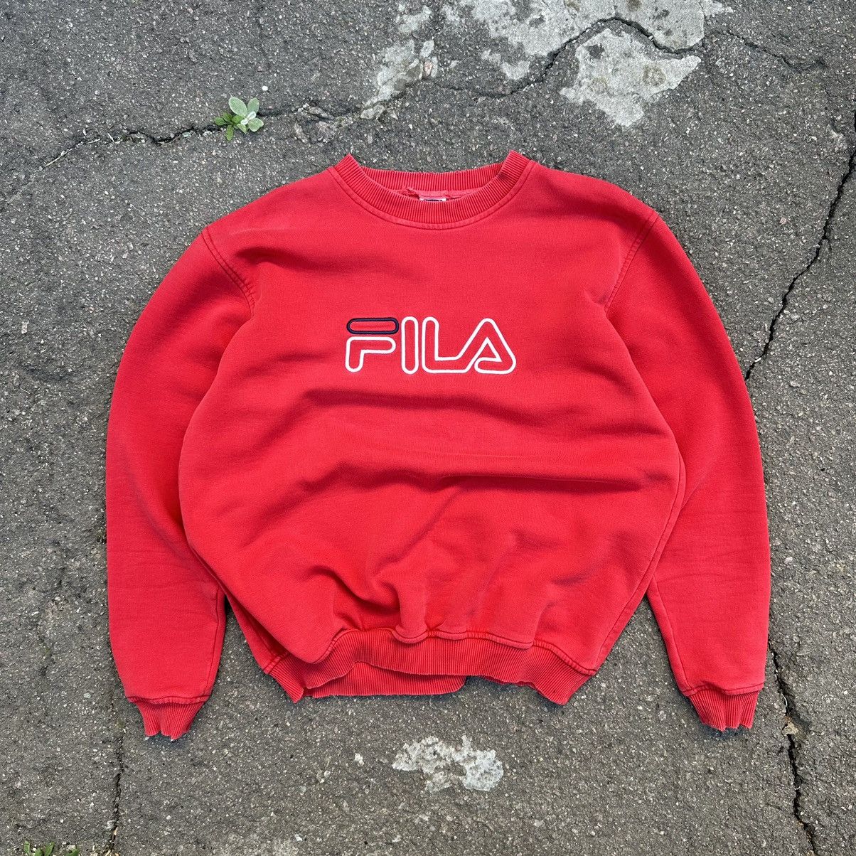 Fila × Vintage Vintage Fila Big Logo Sweatshirt Size M Streetwear Oversize Size US M / EU 48-50 / 2 - 1 Thumbnail
