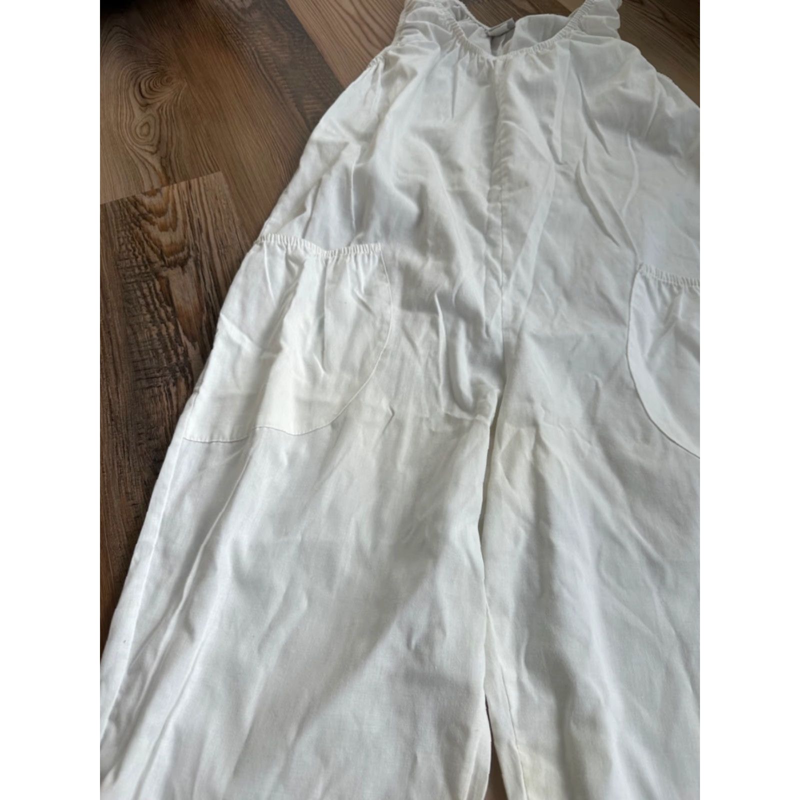 Vintage VINTAGE Avon Women's One-Piece Jumpsuit Size Medium Sleeveless Cotton White 70s Casual Size 32" / US 10 / IT 46 - 4 Thumbnail