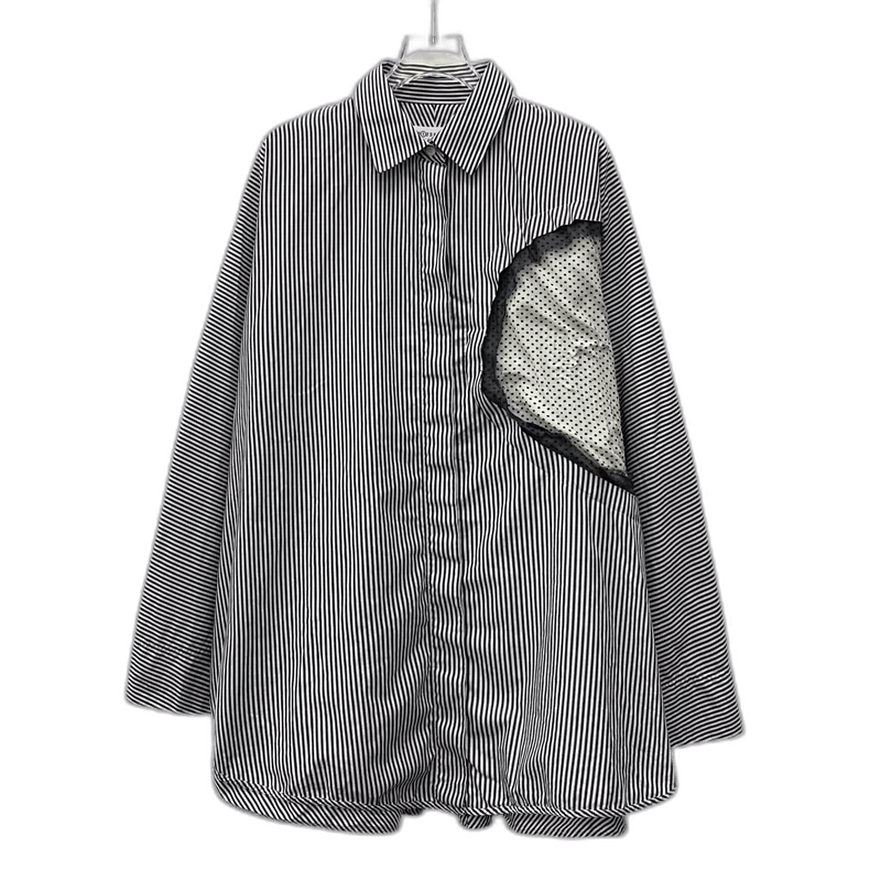 Maison Margiela Striped Polka Dot Long Sleeve Cotton Shirt Size L / US 10 / IT 46 - 1 Thumbnail