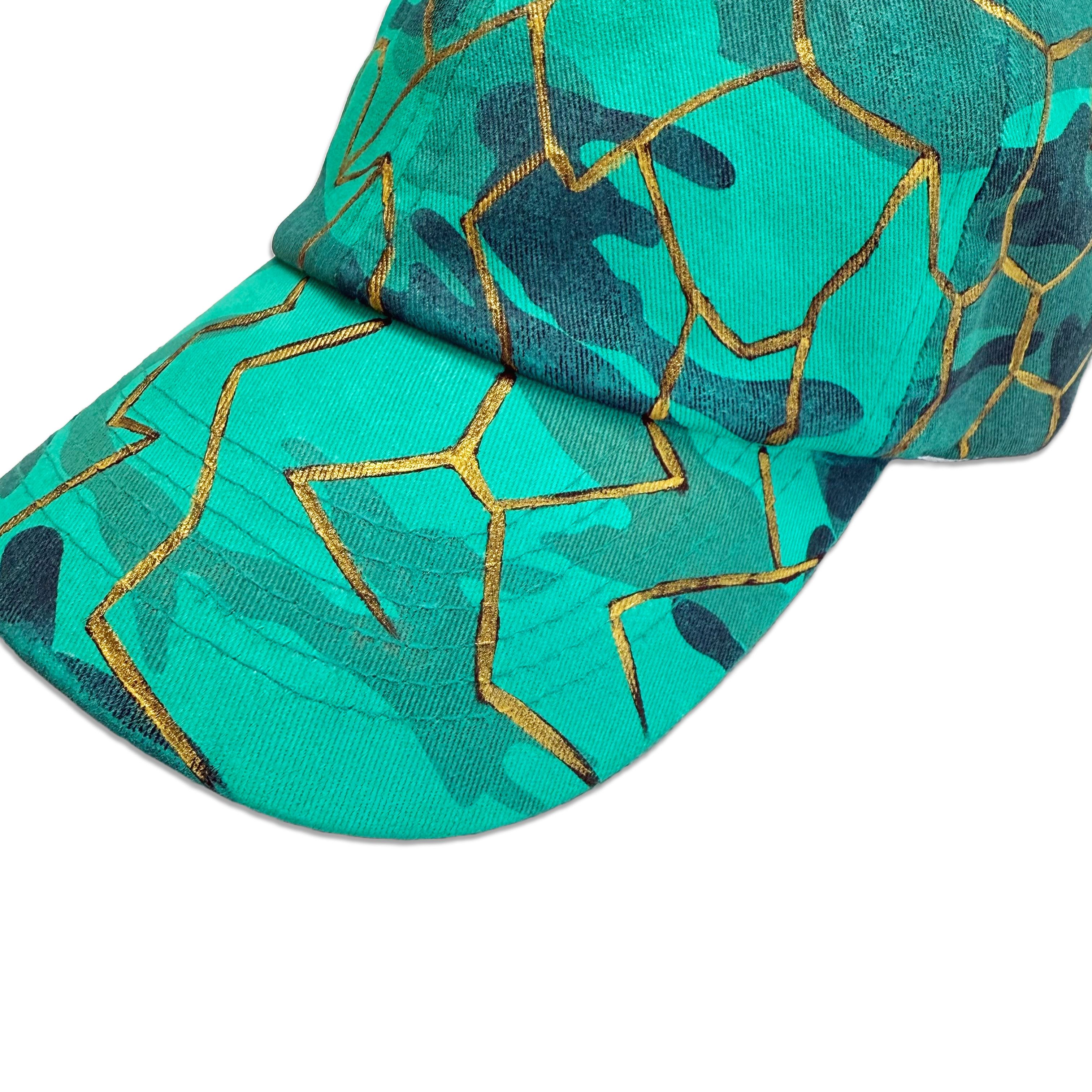 Other Suture Studios Hand Painted Kintsugi Camouflage 6-Panel Hat Size ONE SIZE - 3 Thumbnail