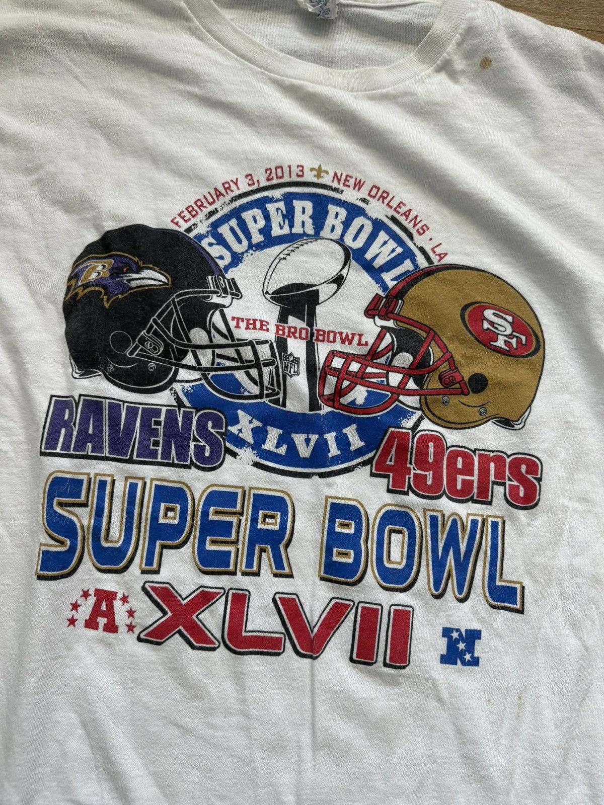 NFL Super Bowl XLVII Long Sleeved Tee 2013 Ravens v 49ers Size US L / EU 52-54 / 3 - 2 Thumbnail