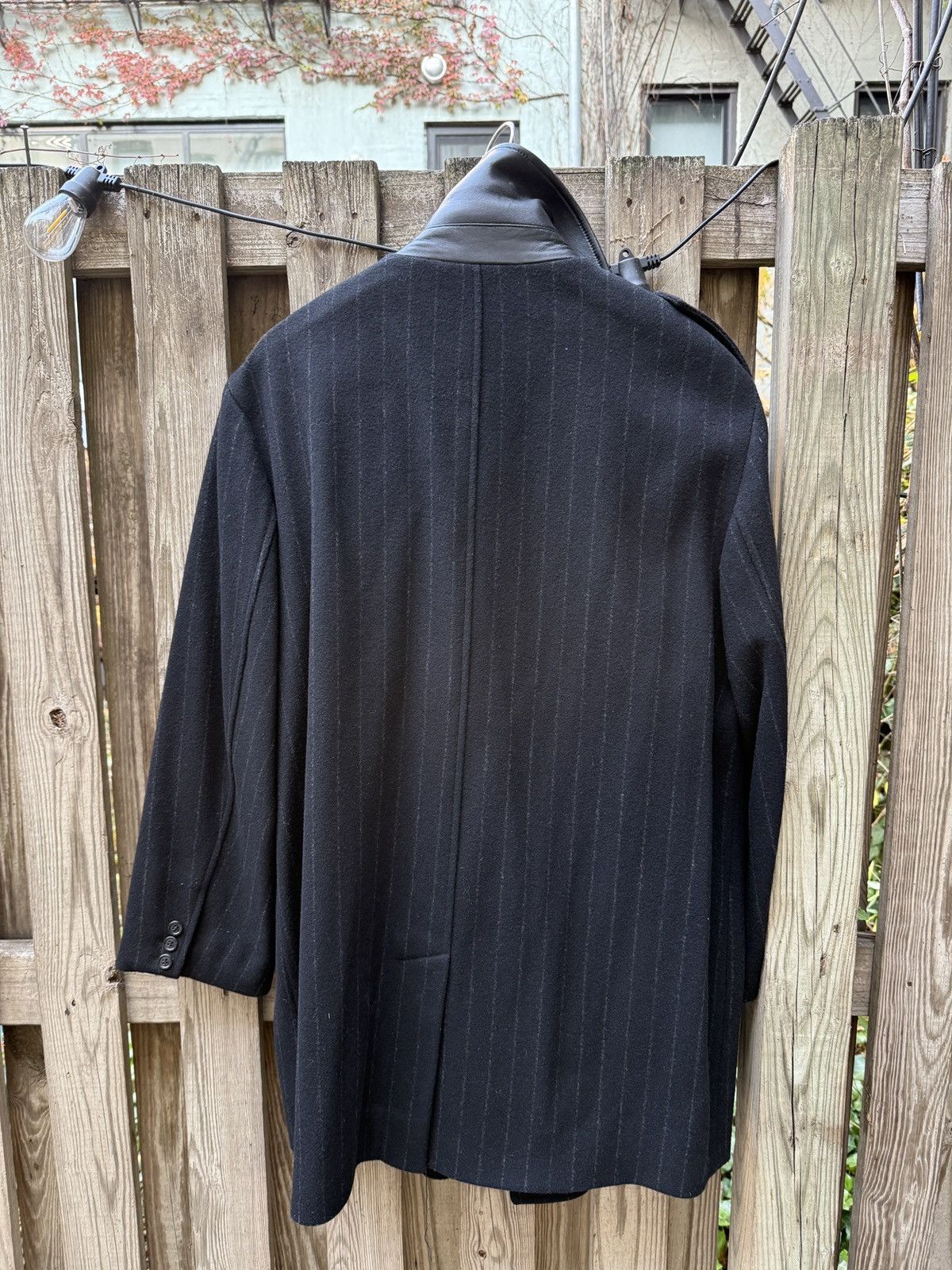 Cole Haan Cole Haan Pinstriped Double Breasted Coat Size US L / EU 52-54 / 3 - 2 Thumbnail