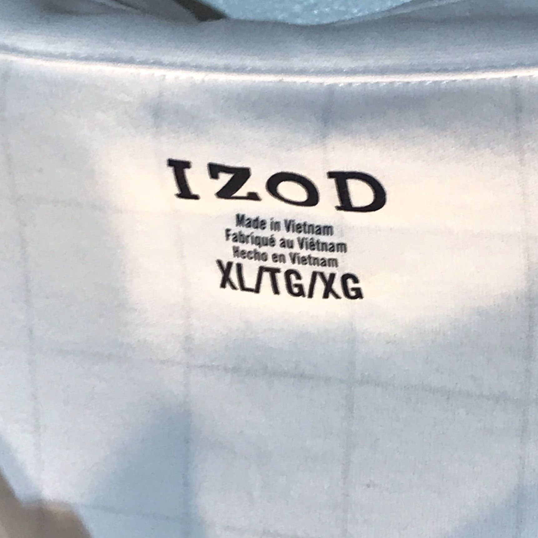 Izod IZOD Striped Polo Shirt Mens XL White/Blue 1/4 Button Casual Activewear Size US XL / EU 56 / 4 - 3 Thumbnail