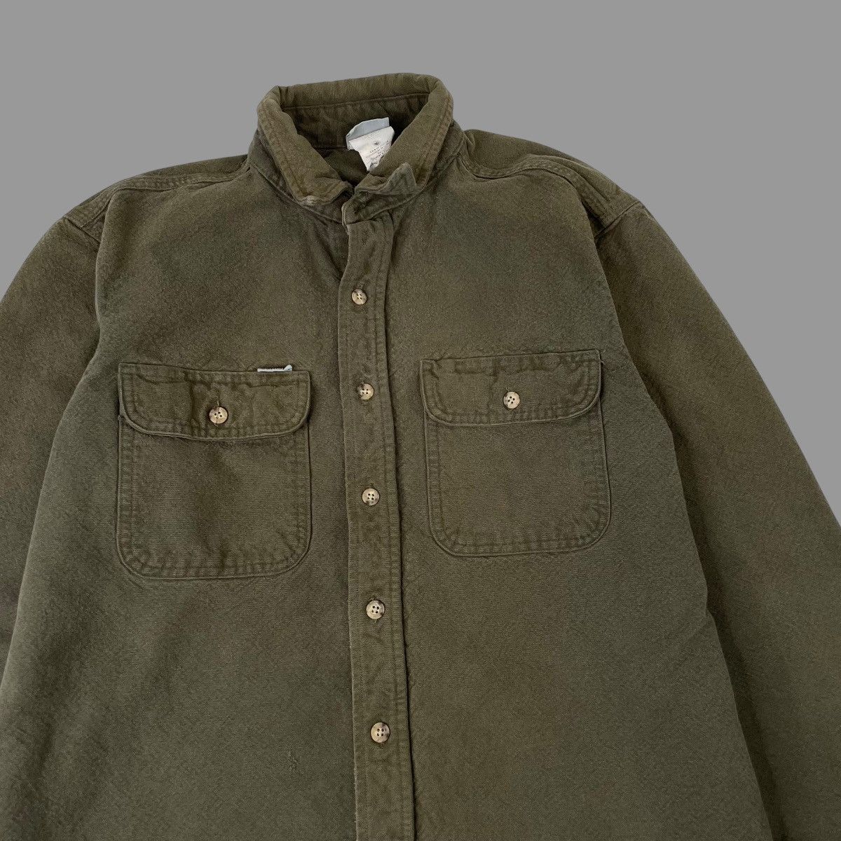Carhartt × Vintage Vintage 90s Carhartt wool button up shirt Size US L / EU 52-54 / 3 - 4 Thumbnail