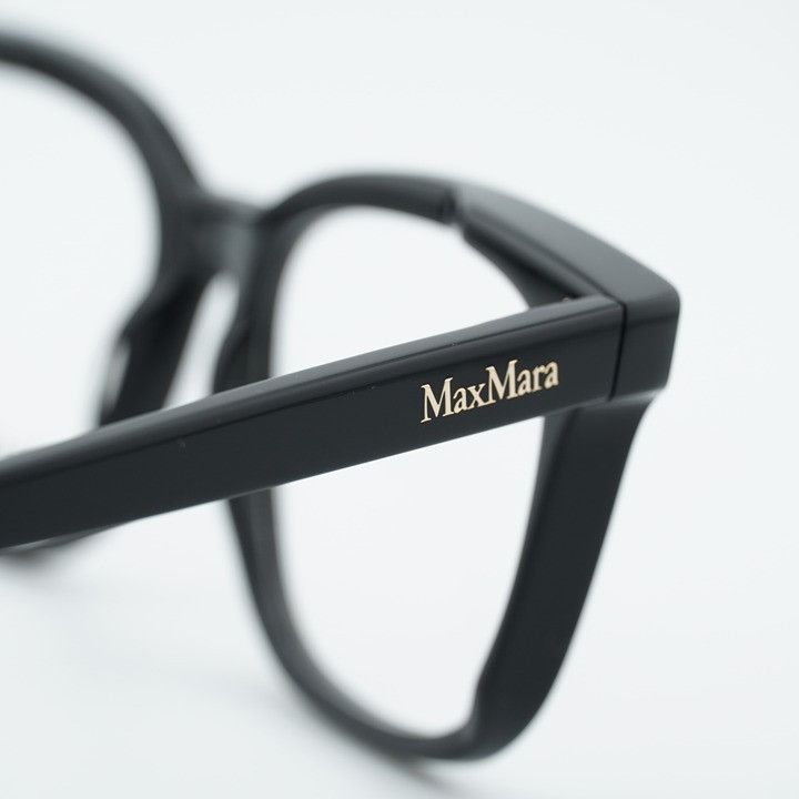 Max Mara Max Mara MM5095 001 Eyeglasses Black 51mm Square Frame Size ONE SIZE - 8 Thumbnail