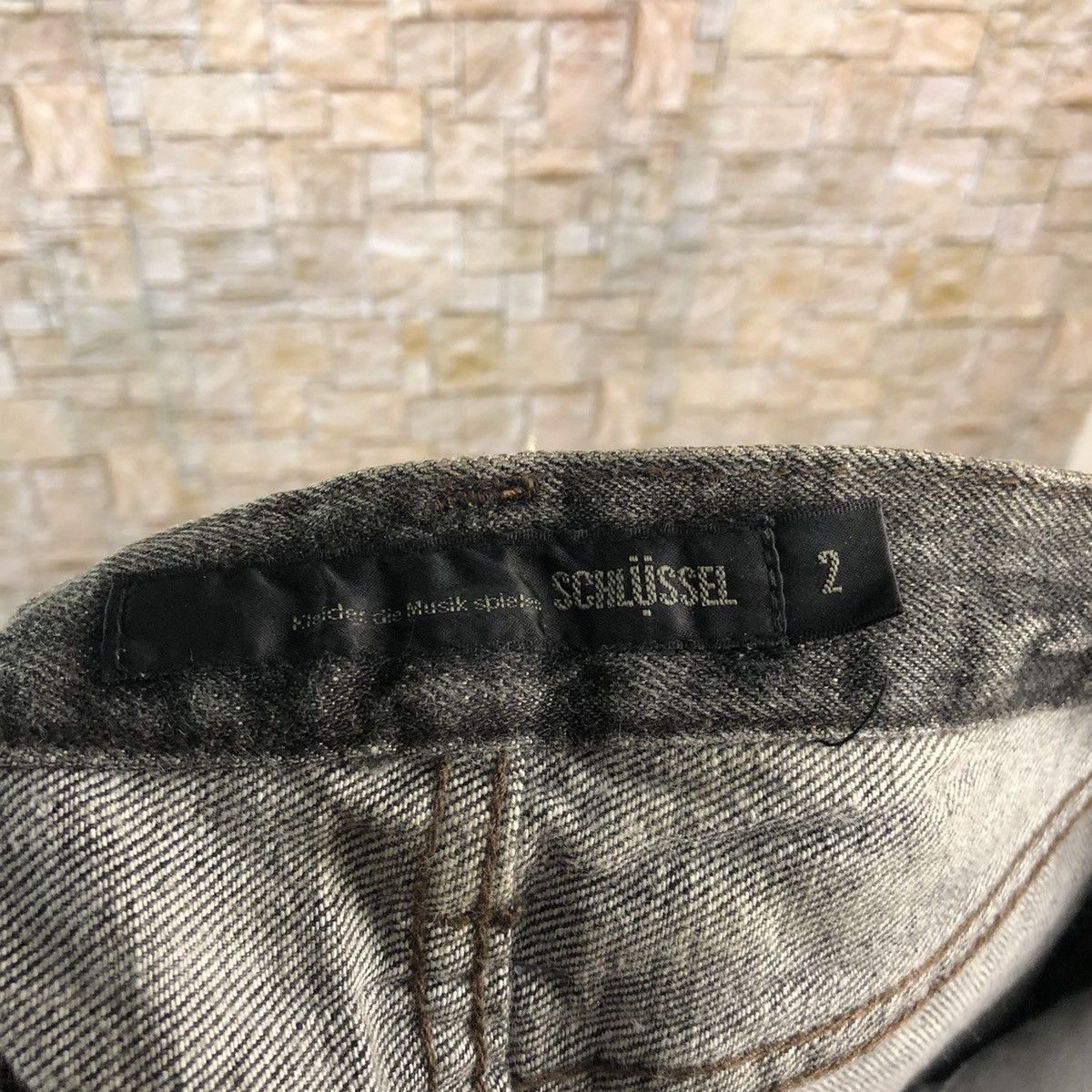 Schlussel Schlussel Black Distressed ripped Denim Pants #A1045 Size US 31 - 20 Thumbnail