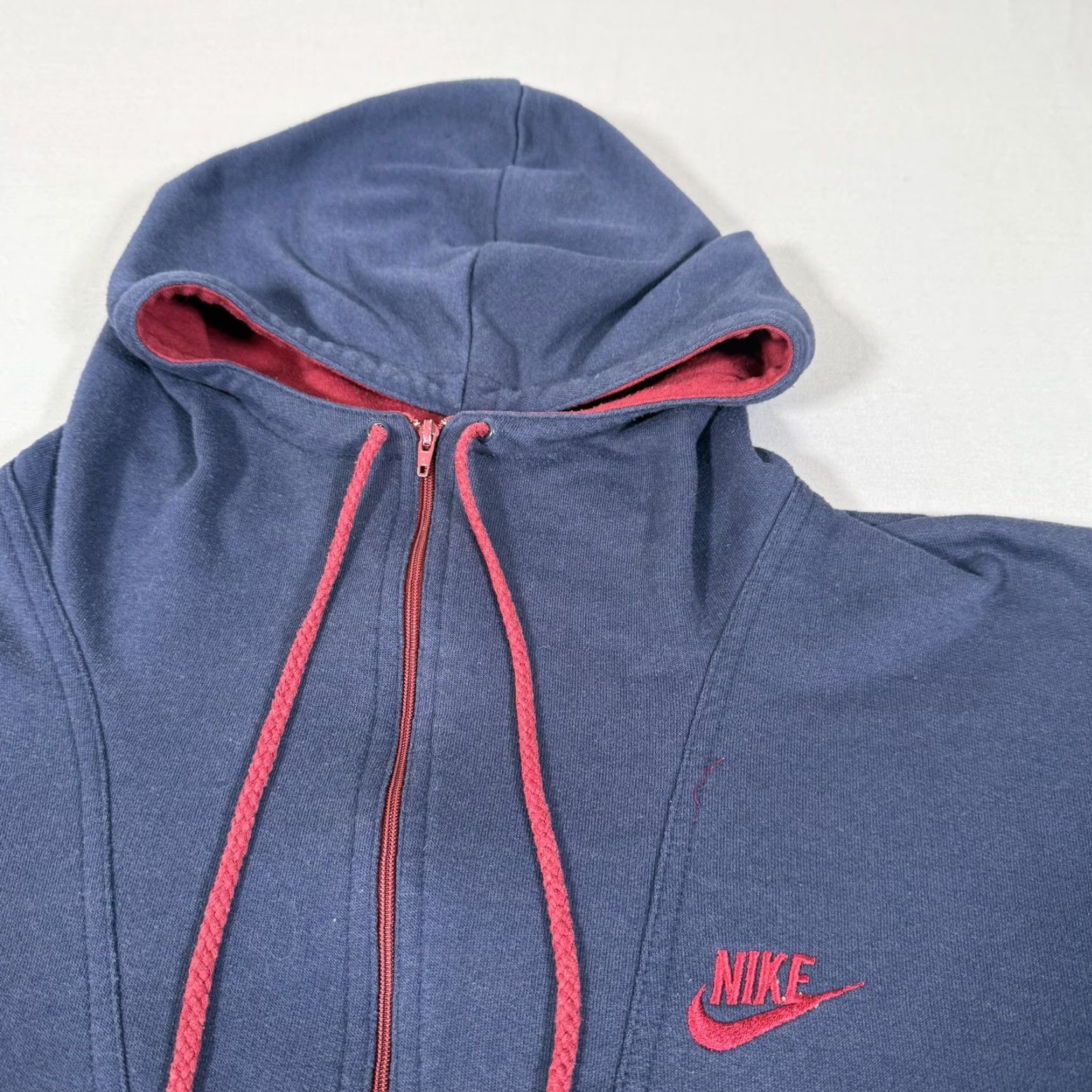 Nike Vintage Nike Hoodie Mens Large Blue 1/4 Zip Fleece Sweater Pullover 80s Gym USA Size US L / EU 52-54 / 3 - 3 Thumbnail
