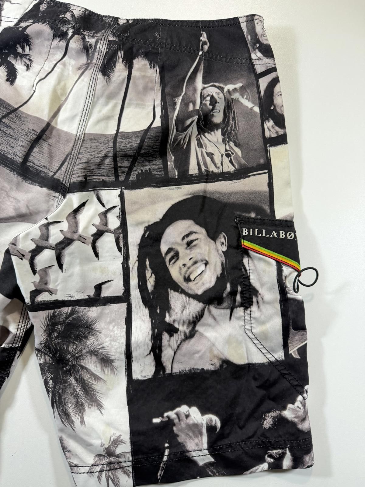 Billabong Billabong x Bob Marley Black and White Board Shorts M Size US 32 / EU 48 - 10 Thumbnail
