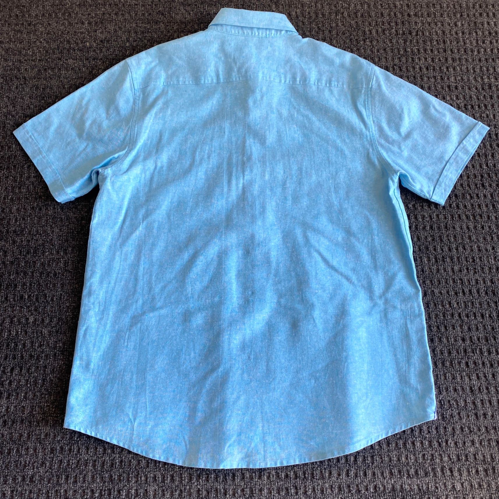 Vintage Bruno Shirt Button-Up Short Sleeve Blue XL Casual Preppy Linen Cotton Size US XL / EU 56 / 4 - 3 Thumbnail