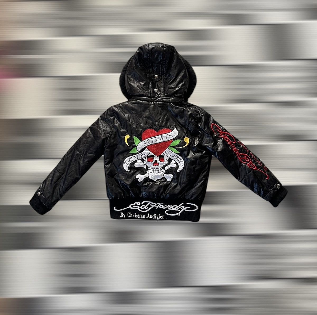 Ed Hardy Ed Hardy by Christian Audigier Leather Jacet Size US S / EU 44-46 / 1 - 1 Thumbnail