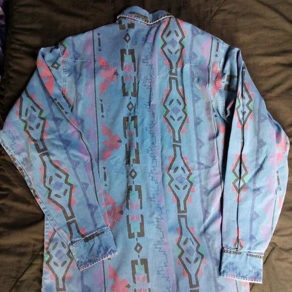 Wrangler Vintage Wrangler Southwest Aztec Thunderbird Western Shirt Size US XL / EU 56 / 4 - 7 Thumbnail