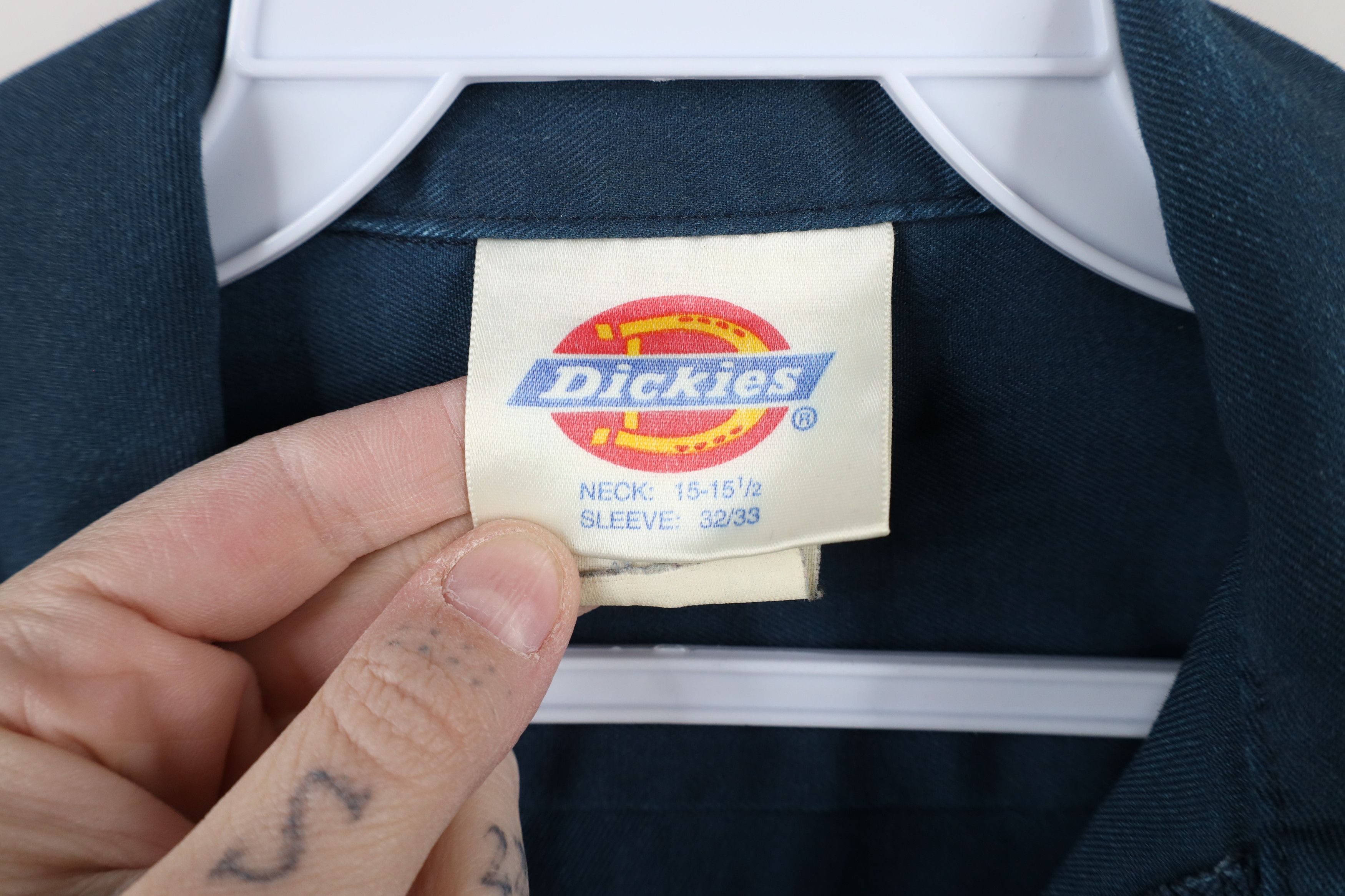 Dickies × Vintage Vintage 90s Dickies Workwear Button Shirt Blue USA Size US M / EU 48-50 / 2 - 7 Thumbnail