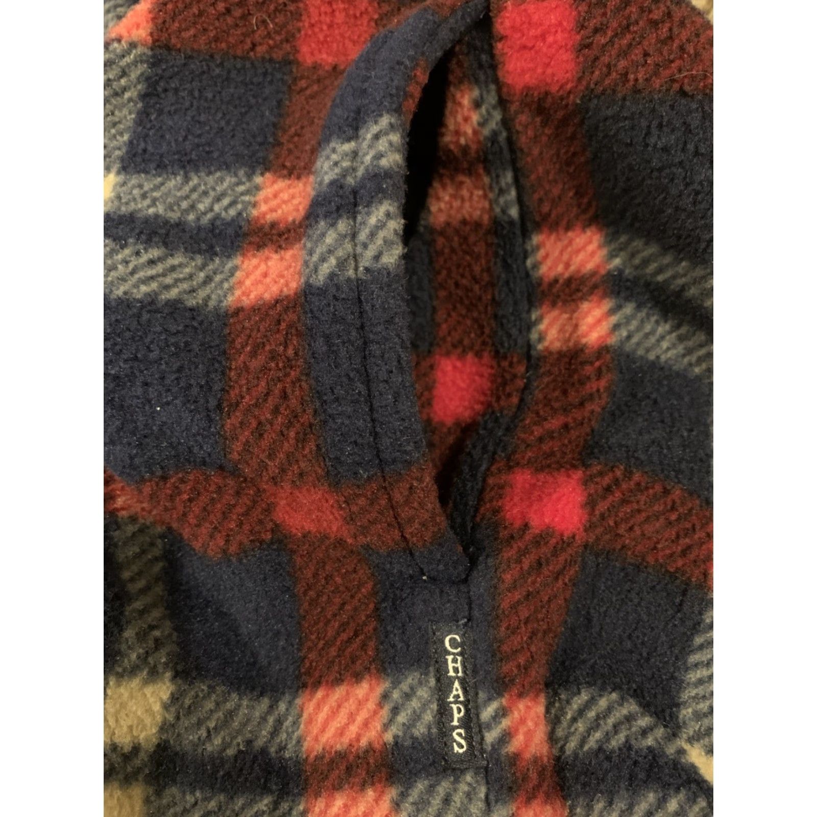 Chaps Chaps by Ralph Lauren Blue Plaid Fleece Jacket L Quilted Full Zip Size US L / EU 52-54 / 3 - 3 Thumbnail