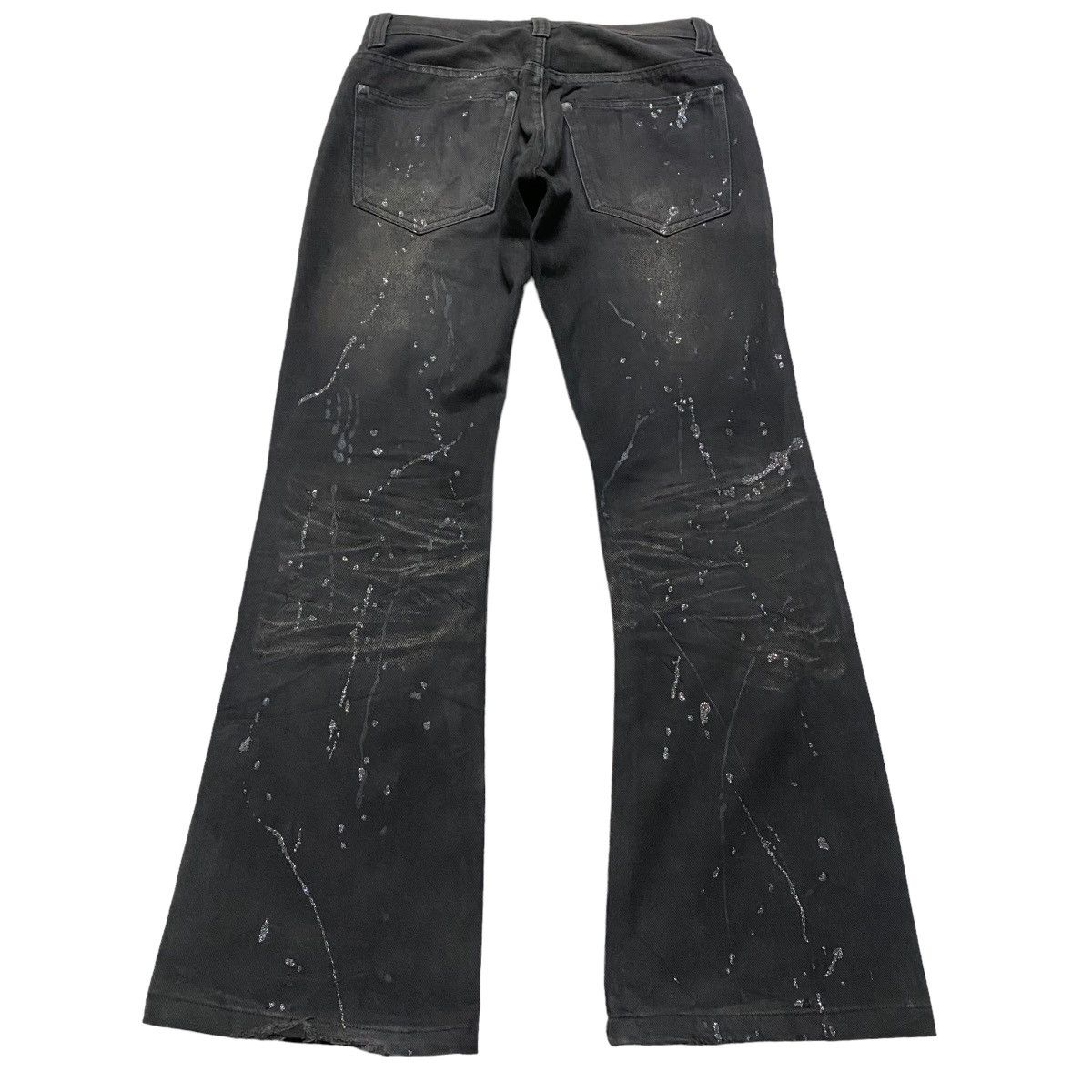 Japanese Brand Japanese Brand K.U.I Denim Flares Coated Distressed Jeans Size US 28 / EU 44 - 2 Thumbnail
