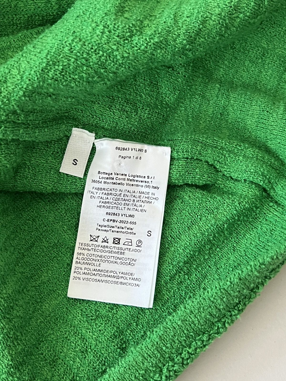 Bottega Veneta Bottega Veneta Green Intreccio Terry Cotton Jacket Size US S / EU 44-46 / 1 - 6 Thumbnail