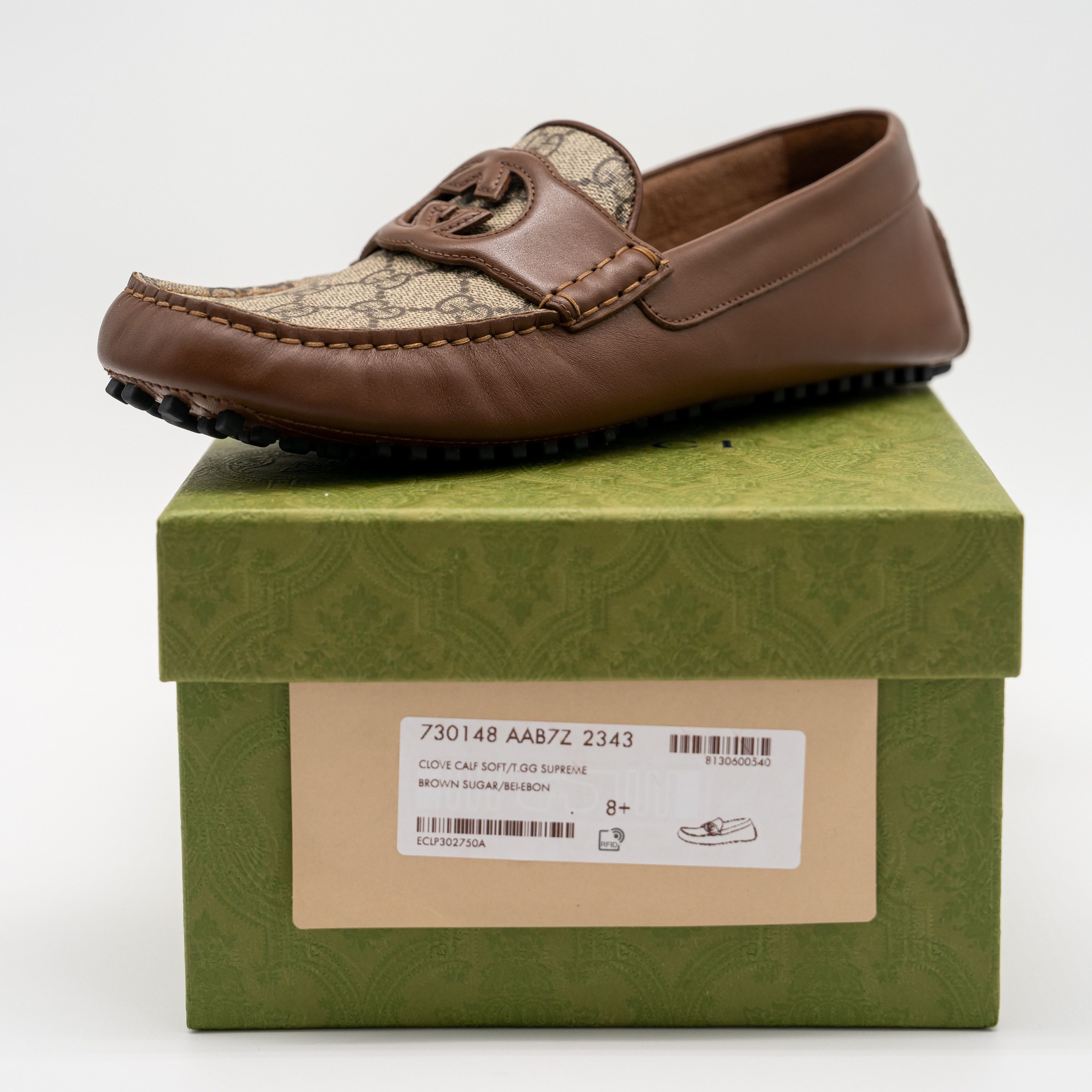 Gucci 8G 8.5 US Gucci GG Leather Moccasin Brown Loafers Size US 8.5 / EU 41-42 - 11 Thumbnail