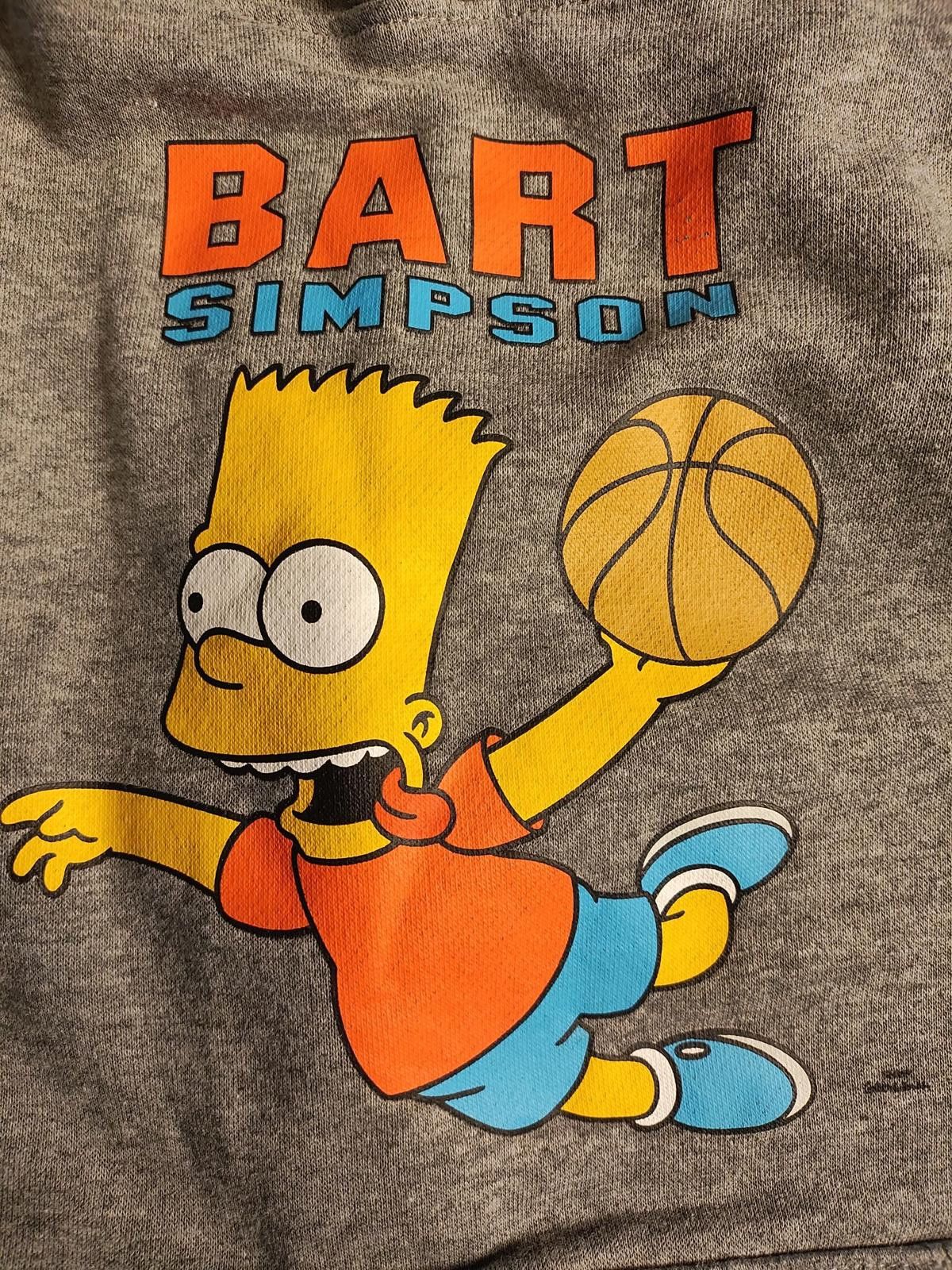 Old Navy Old Navy Boys' Gray Bart Simpson Hoodie Sweatshirt Size US XL / EU 56 / 4 - 5 Thumbnail