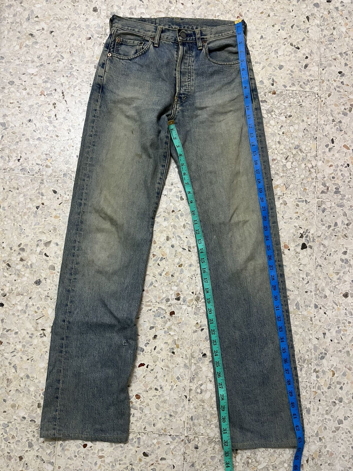 Levi's Vintage Clothing Levi’s 503B Selvedge Denim – Vintage Distressed Fade Size US 29 - 15 Thumbnail