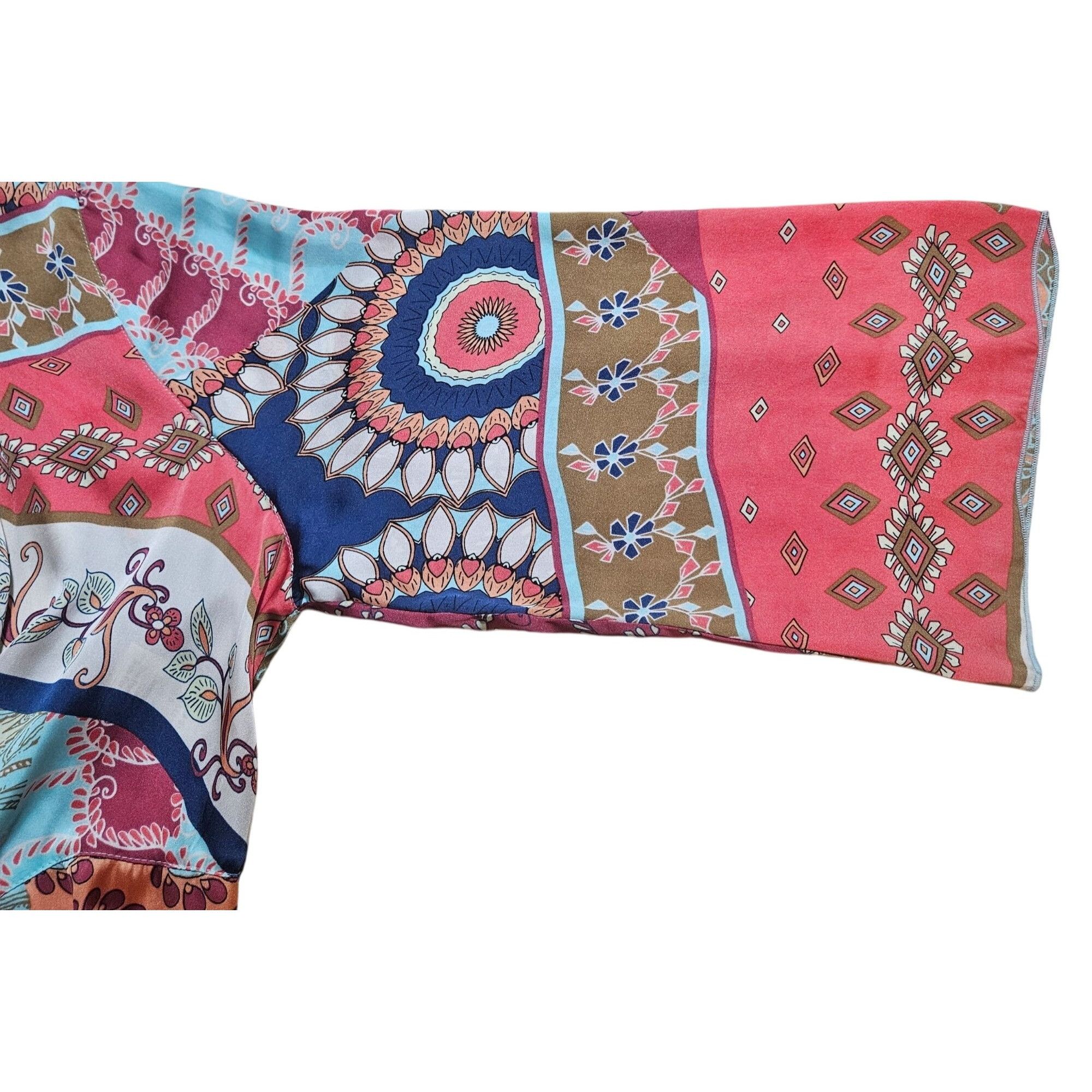 Other Cabi Women’s Kimono Jacket M Multicolor Patchwork Boho Chic Size ONE SIZE - 6 Thumbnail