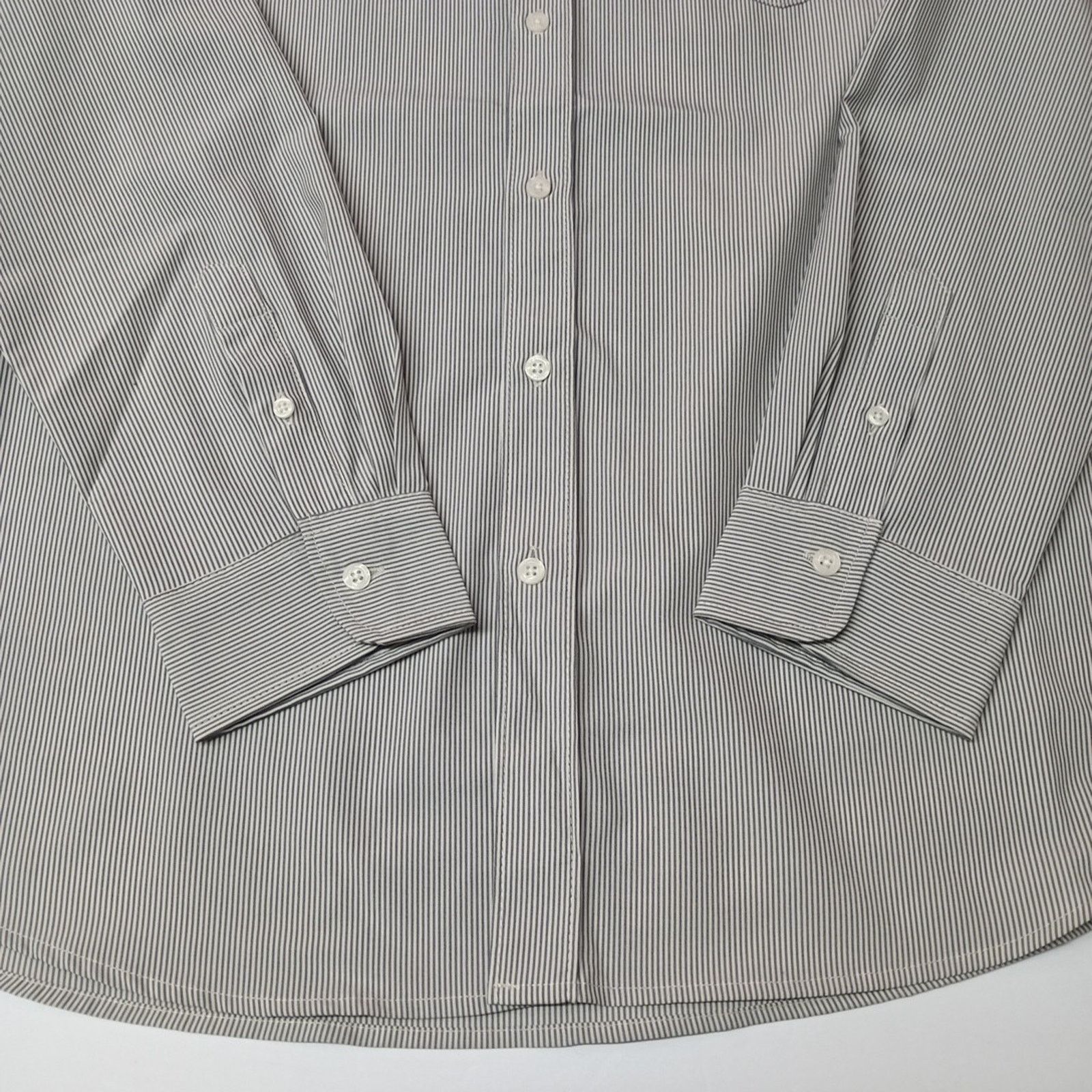 Chaps Chaps Woven Shirt Men's L Steel Gray Striped Stretch Classic Size US L / EU 52-54 / 3 - 2 Thumbnail