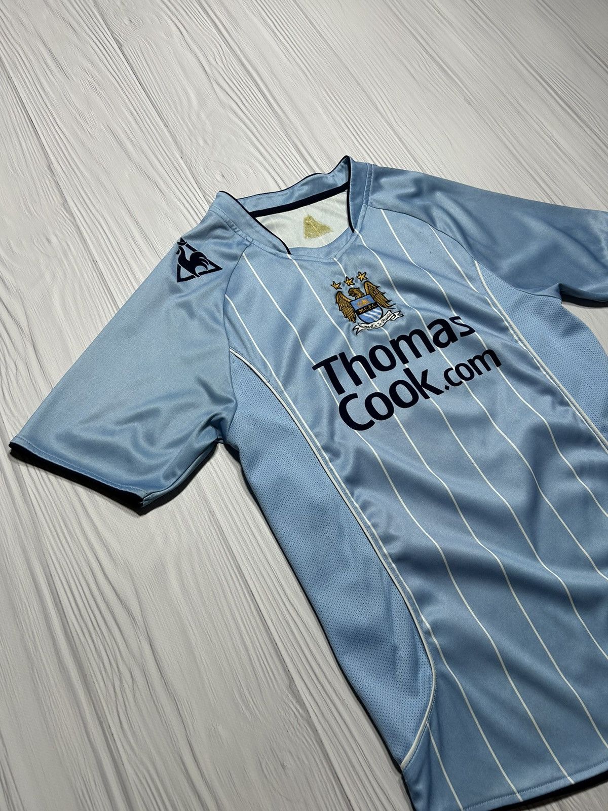 Le Coq Sportif Manchester City 2007 2008 Home Soccer Jersey Football Shirt Size US S / EU 44-46 / 1 - 4 Thumbnail