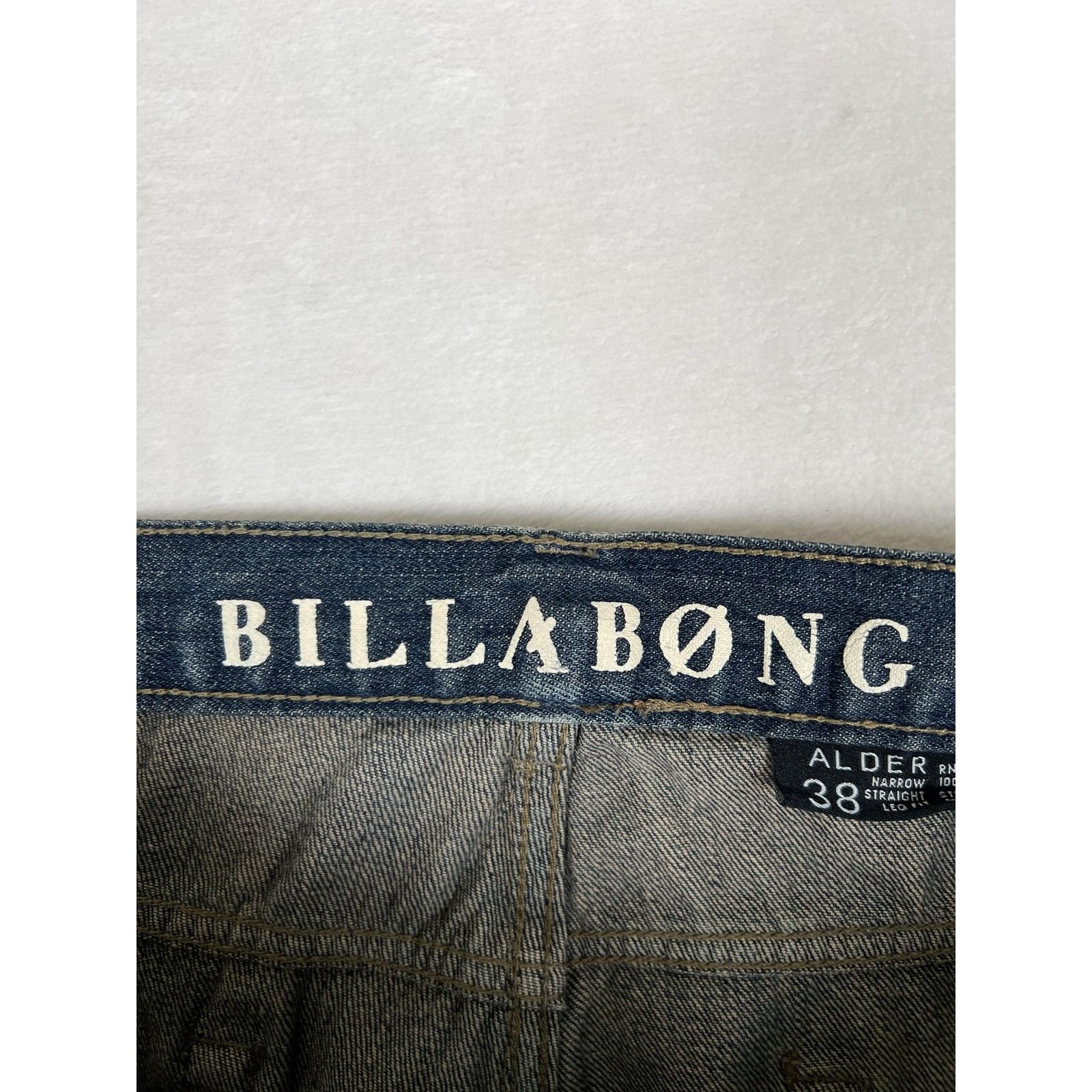 Billabong Billabong Alder Jeans Mens 38x34 Blue Narrow Slim Straight L Size US 38 / EU 54 - 4 Thumbnail