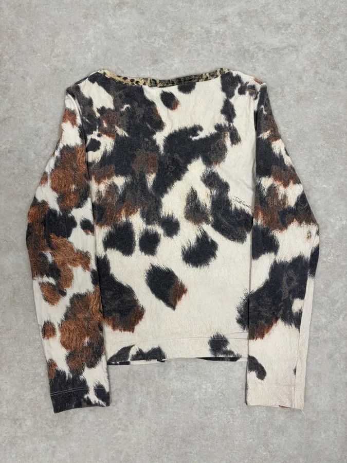 Just Cavalli SS2004 Cavalli Cow Print Movement Longsleeves Size S / US 4 / IT 40 - 6 Thumbnail