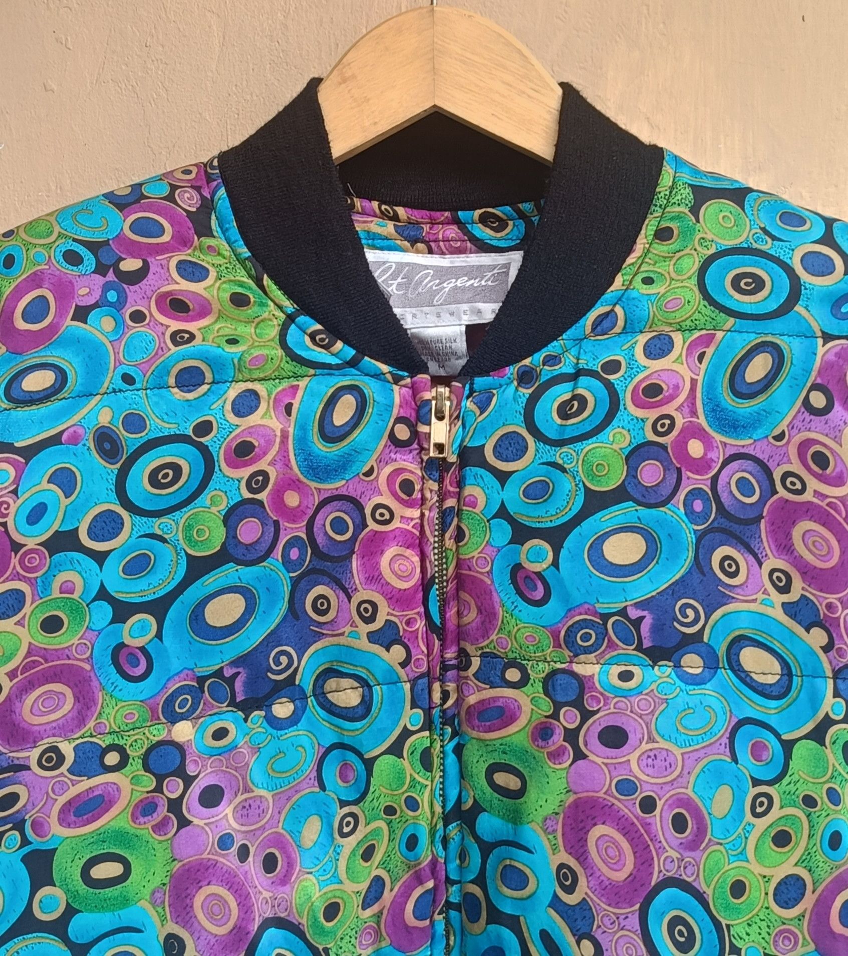 Designer Bomber jacket Pat argenty art color full boxy Size M / US 6-8 / IT 42-44 - 2 Thumbnail