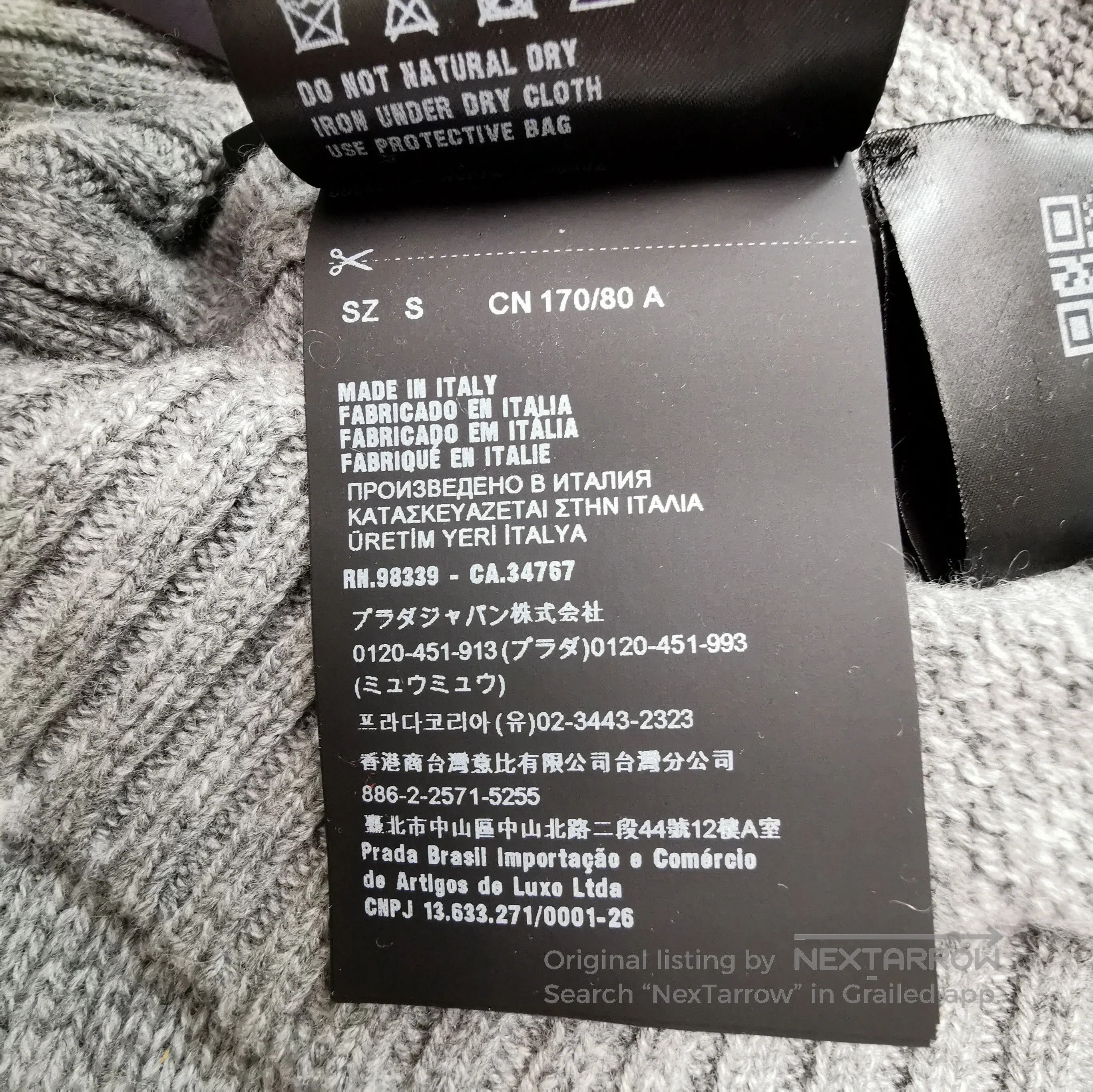 Prada Prada Gray Cashmere Long Sleeve Knit Sweater . Size S / US 4 / IT 40 - 7 Thumbnail