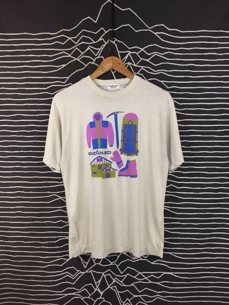 Vintage Vtg Enzanso Japan Mountain Hut Retro Hiker Souvenir Tee Size US M / EU 48-50 / 2 - 2 Thumbnail