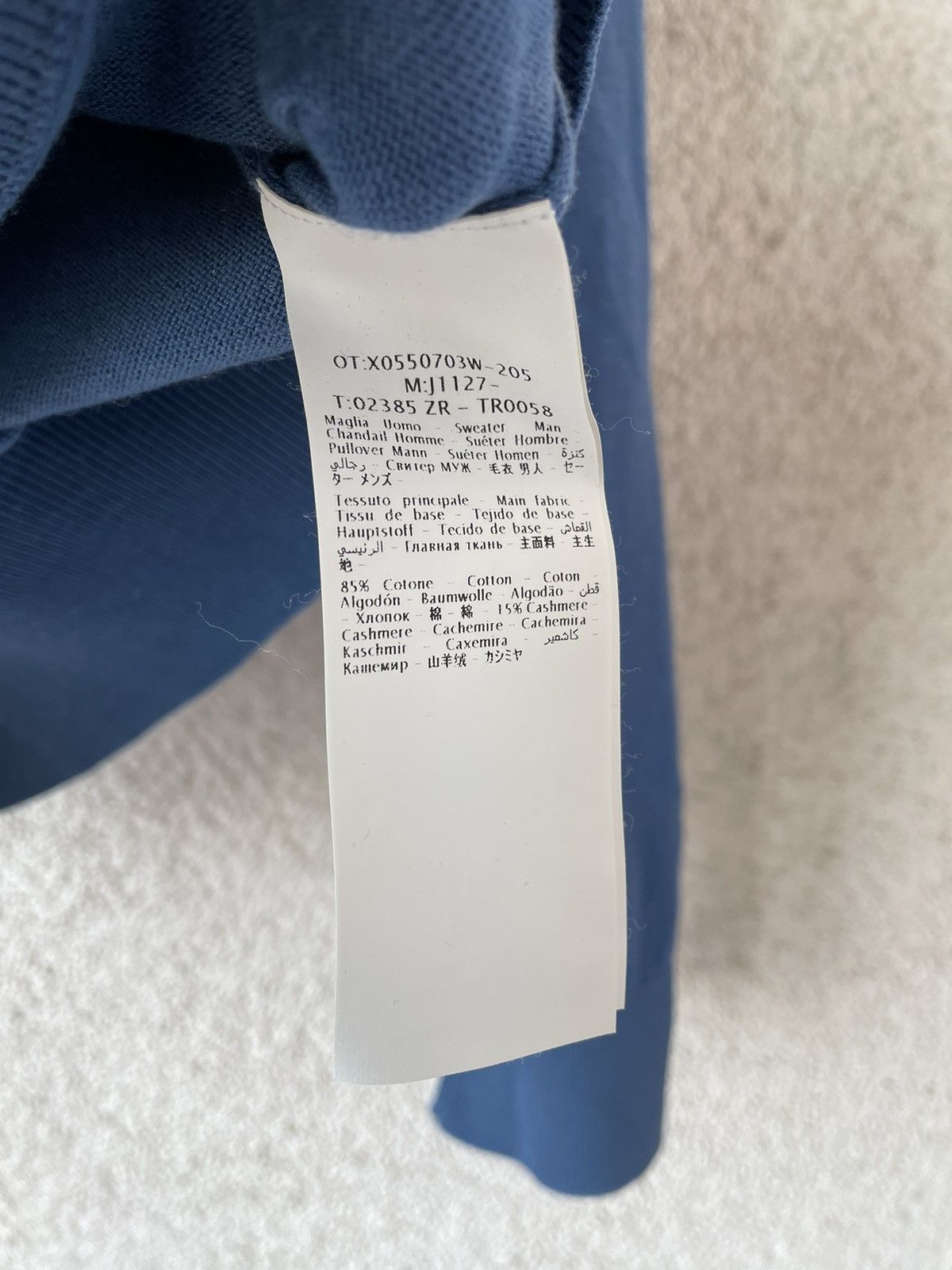 Jacob Cohen Jacob Cohen Basic Luxury Blue Sweater Cotton & Cashmere M Size US M / EU 48-50 / 2 - 8 Thumbnail