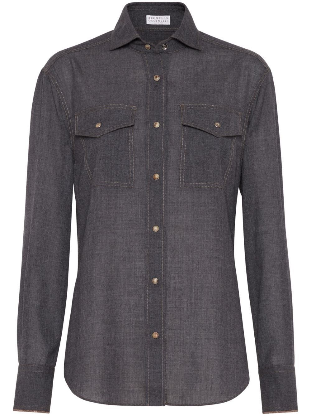 Brunello Cucinelli Long Sleeve Shirt Size L / US 10 / IT 46 - 1 Thumbnail