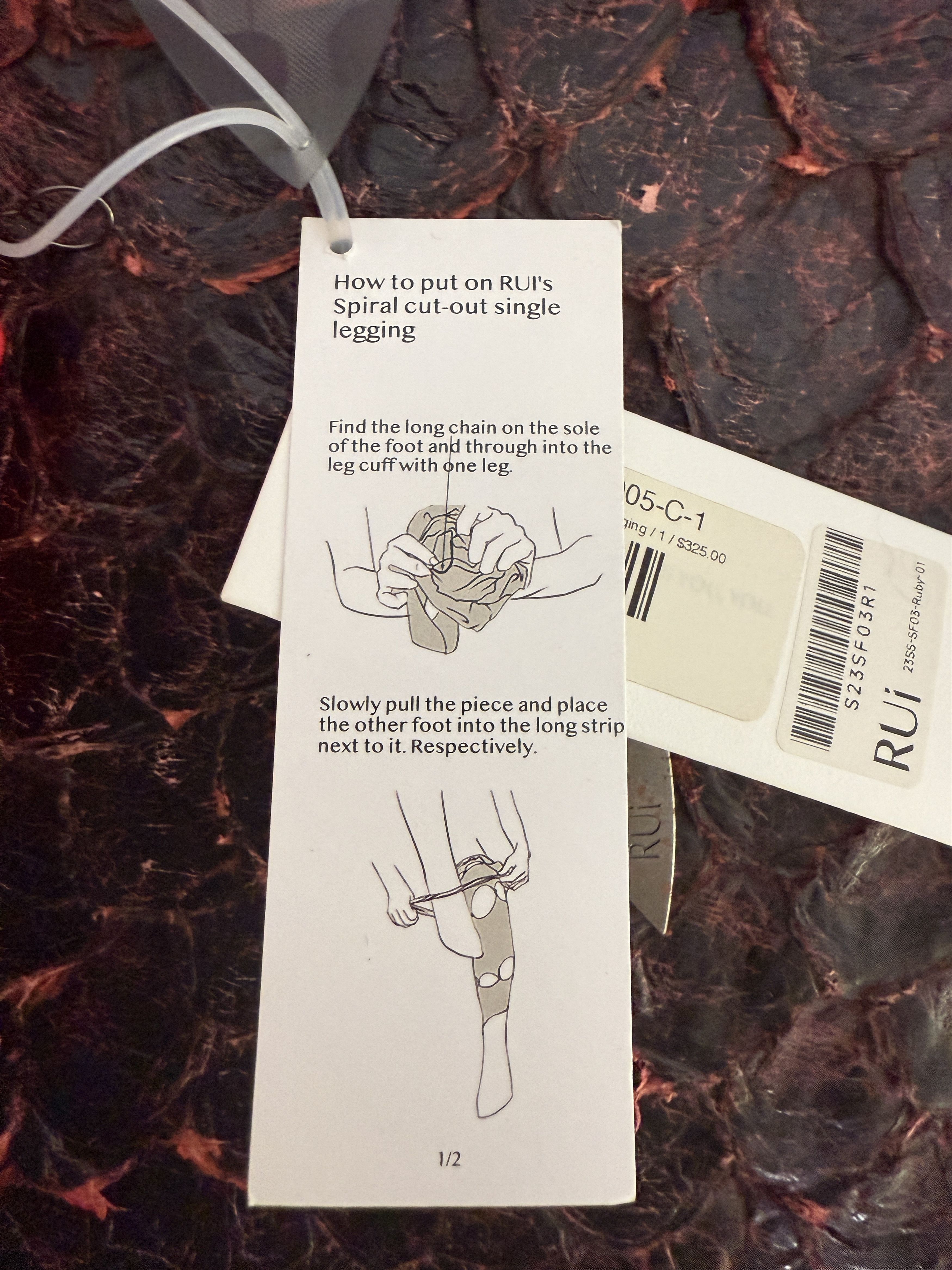 RUIbuilt $325 RUI Size 1 Spiral Cutout Single Legging Size ONE SIZE - 12 Thumbnail