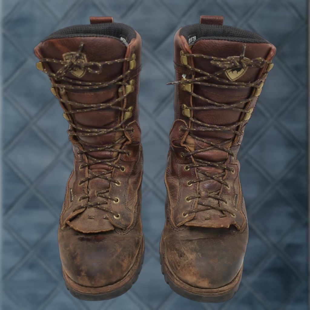 Vintage Irish Setter Mens Size 10 Boot Brown Leather Waterproof 1000g Thinsulate Snow Insulated Rubber D Size US 10 / EU 43 - 1 Thumbnail