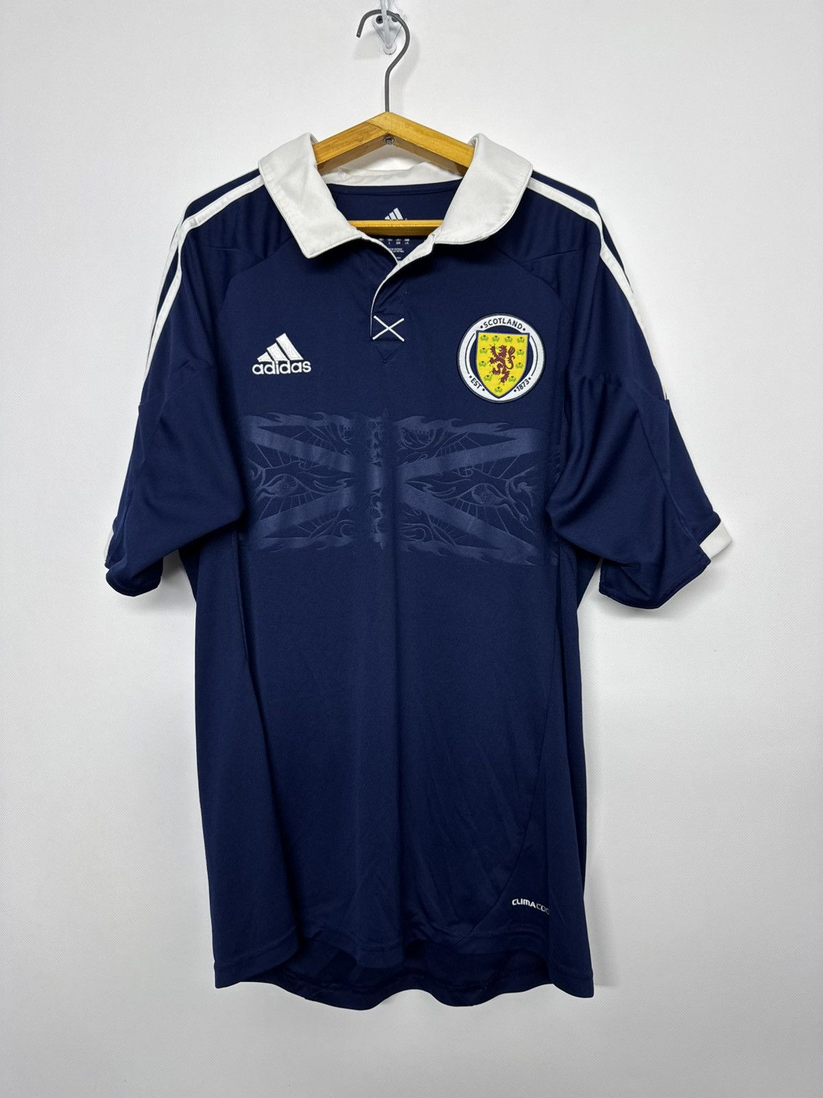 Adidas SCOTLAND 2012 2013 HOME FOOTBALL SHIRT SOCCER JERSEY ADIDAS Size US L / EU 52-54 / 3 - 5 Thumbnail