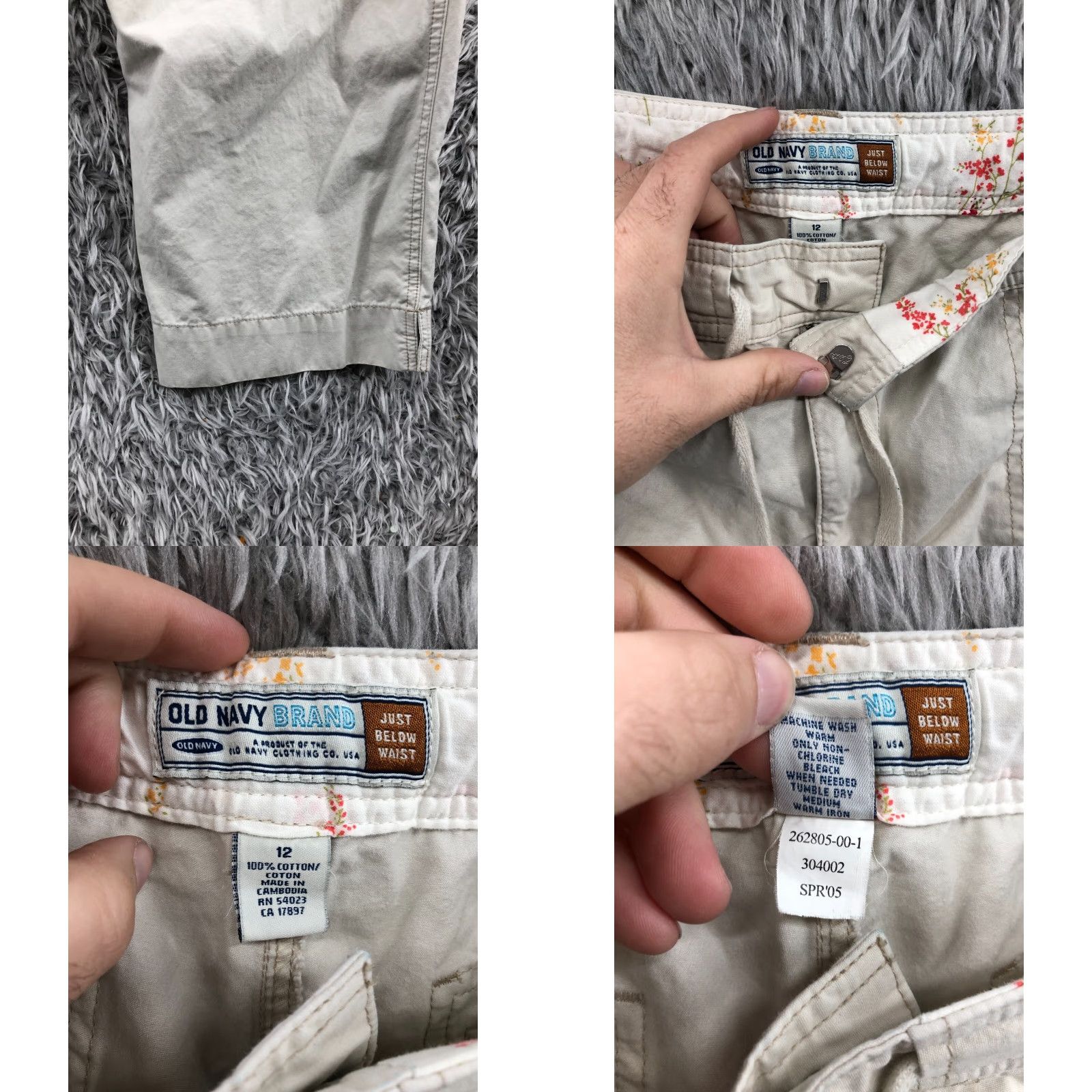 Old Navy Old Navy Capri Pants Women 12 Beige - Casual Formal Knit Pockets Elastic Waist Flat Front 23in Inseam Regular Rise Mid 8.5-10.5in Size 34" / US 12 / IT 48 - 9 Thumbnail
