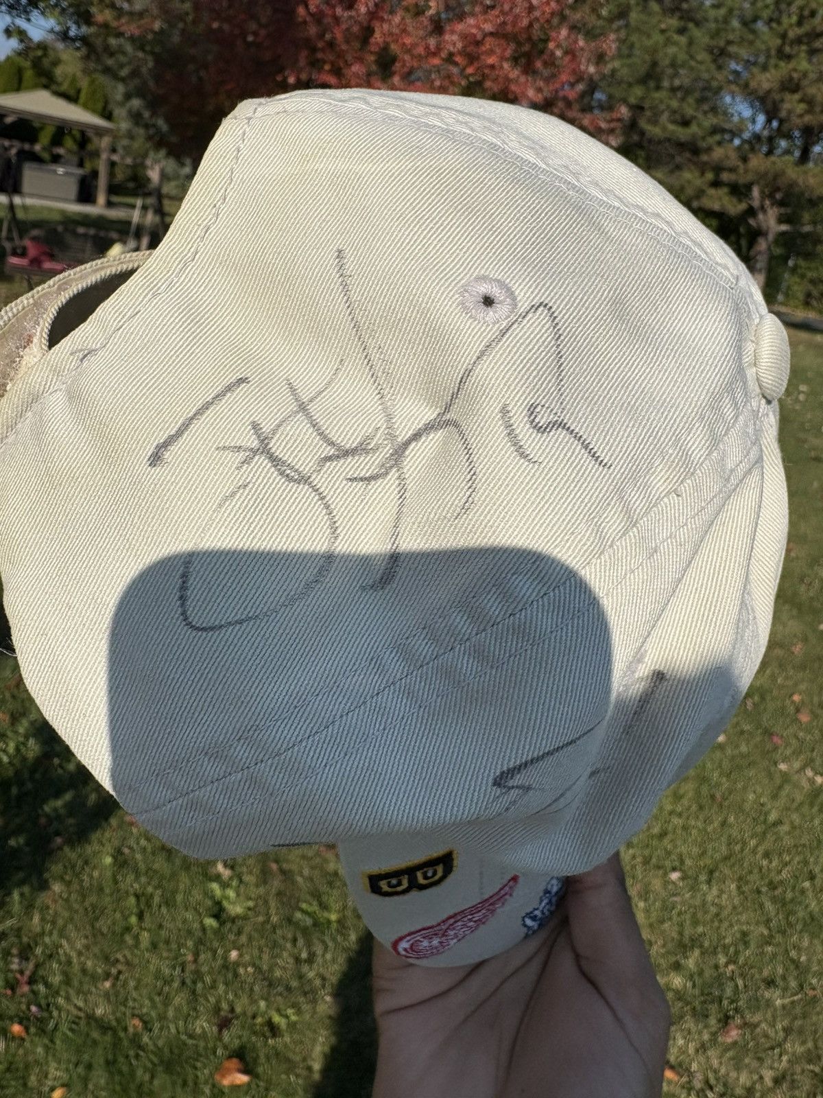 American Needle Steve Yzerman Kris Draper Signed Hat Detroit Red Wings Size ONE SIZE - 5 Thumbnail