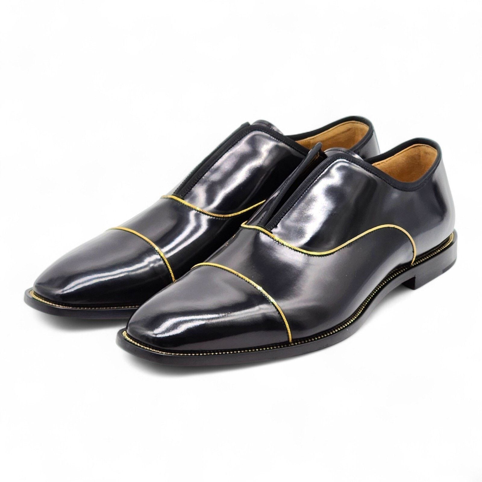 Christian Louboutin Alpha Male Patent Leather Oxford Shoes Black Eu 44 Us 11, Men's