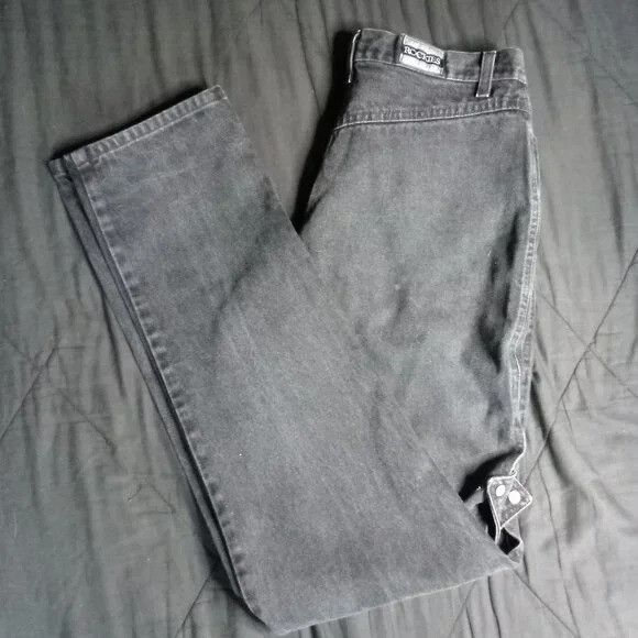 Other Vintage Rockies Denim Jeans High Rise Bareback Black 33/15 Size 33" - 1 Thumbnail