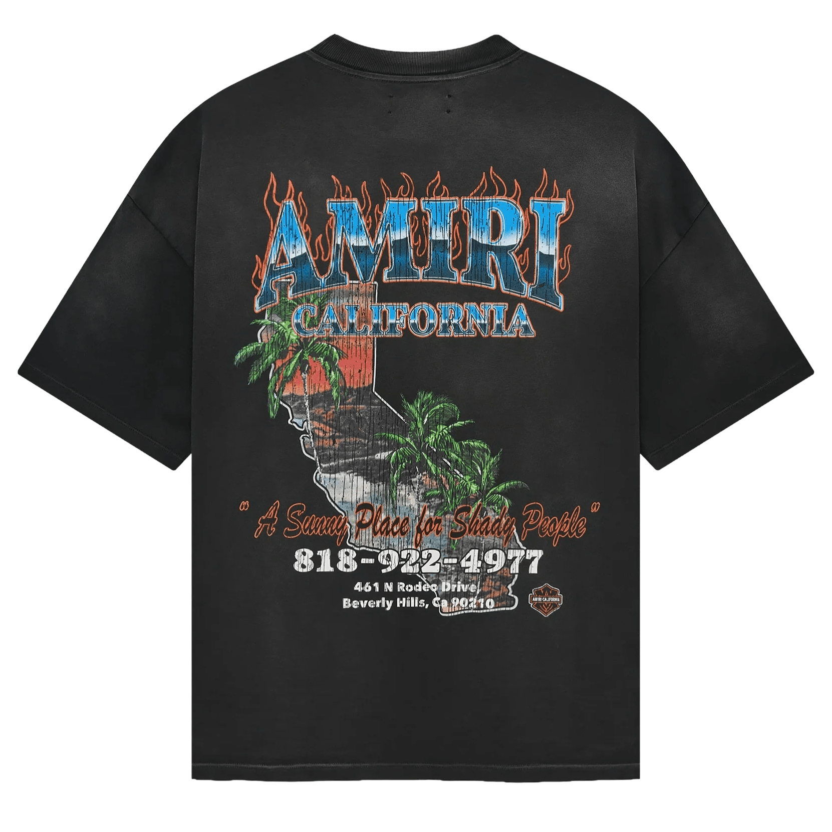 Amiri Sunny Place Overd Tee Black Size US XL / EU 56 / 4 - 1 Thumbnail