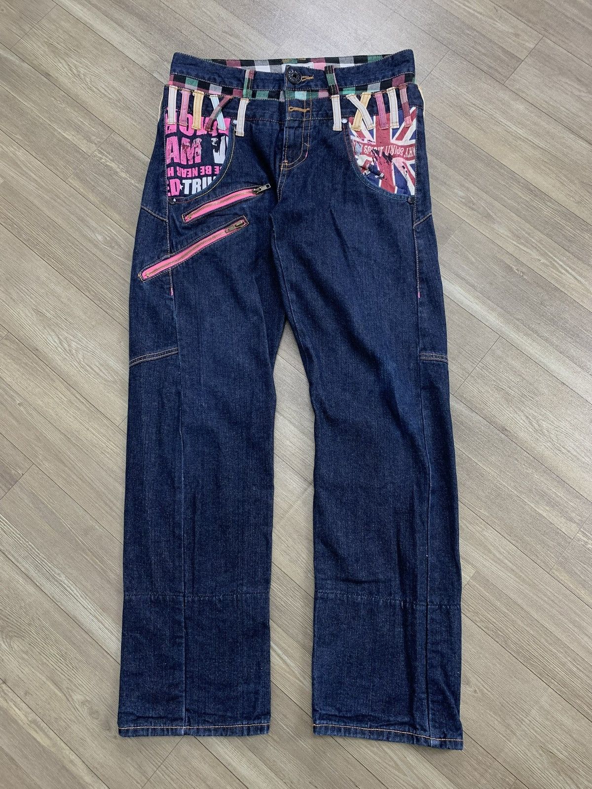 Japanese Brand 2000s Sorridere Doubel Waist Punk Ifsix Lgb Style Jeans Size US 32 / EU 48 - 1 Thumbnail