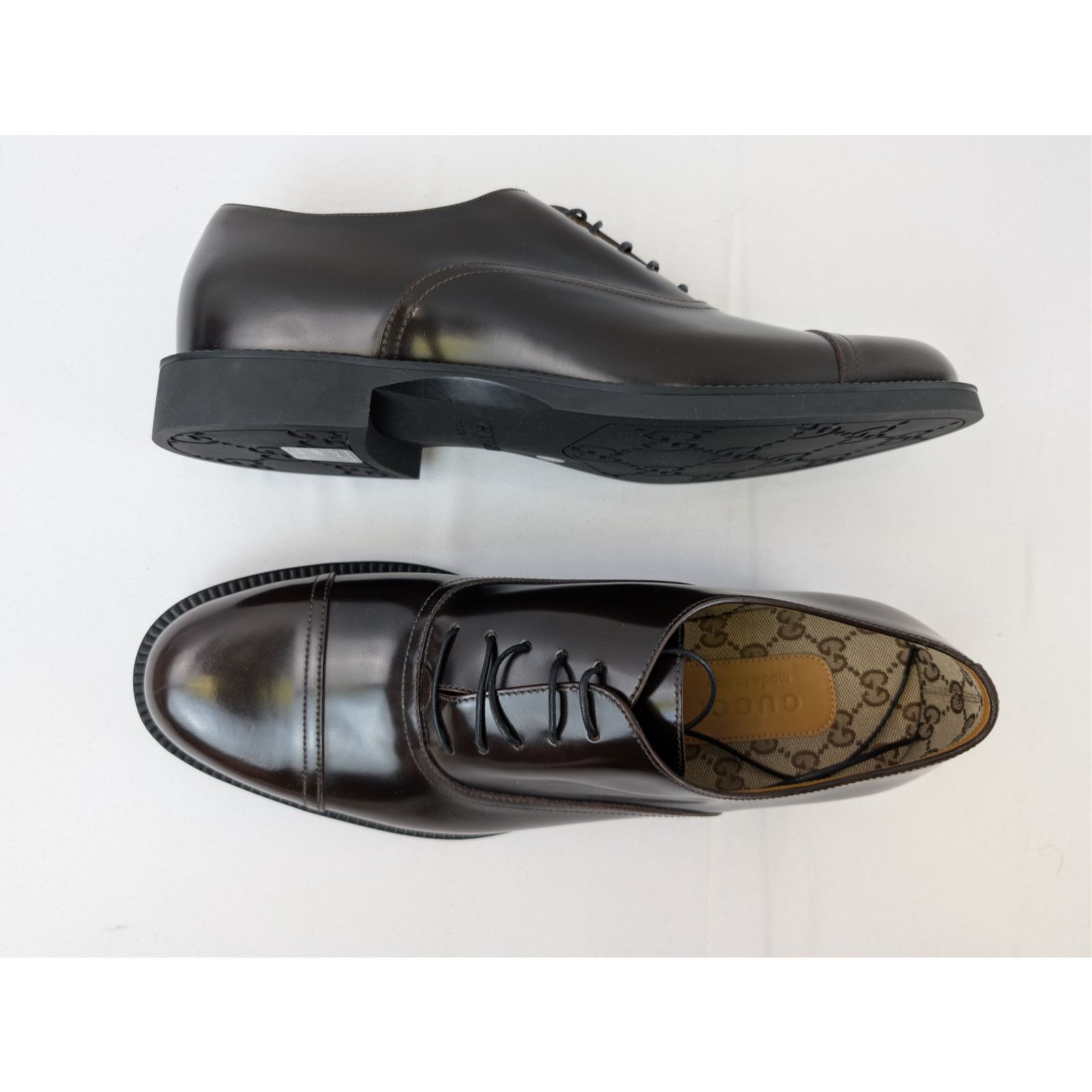 Gucci o1rshd1 Davis Bull men's leather cap-toe oxford shoes Boots Size US 12.5 / EU 45-46 - 1 Thumbnail