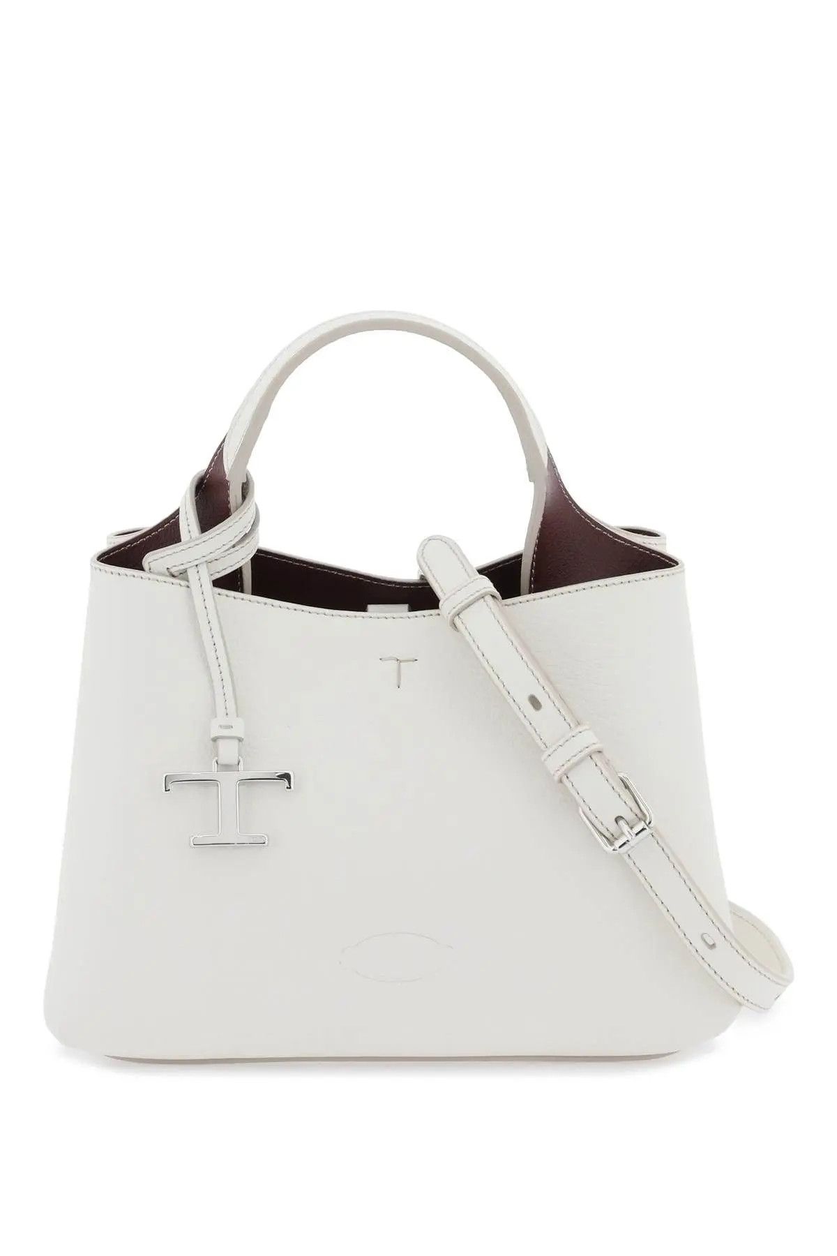 image of Tods O1S22I1N1223 Leather Handbag In White, Women's