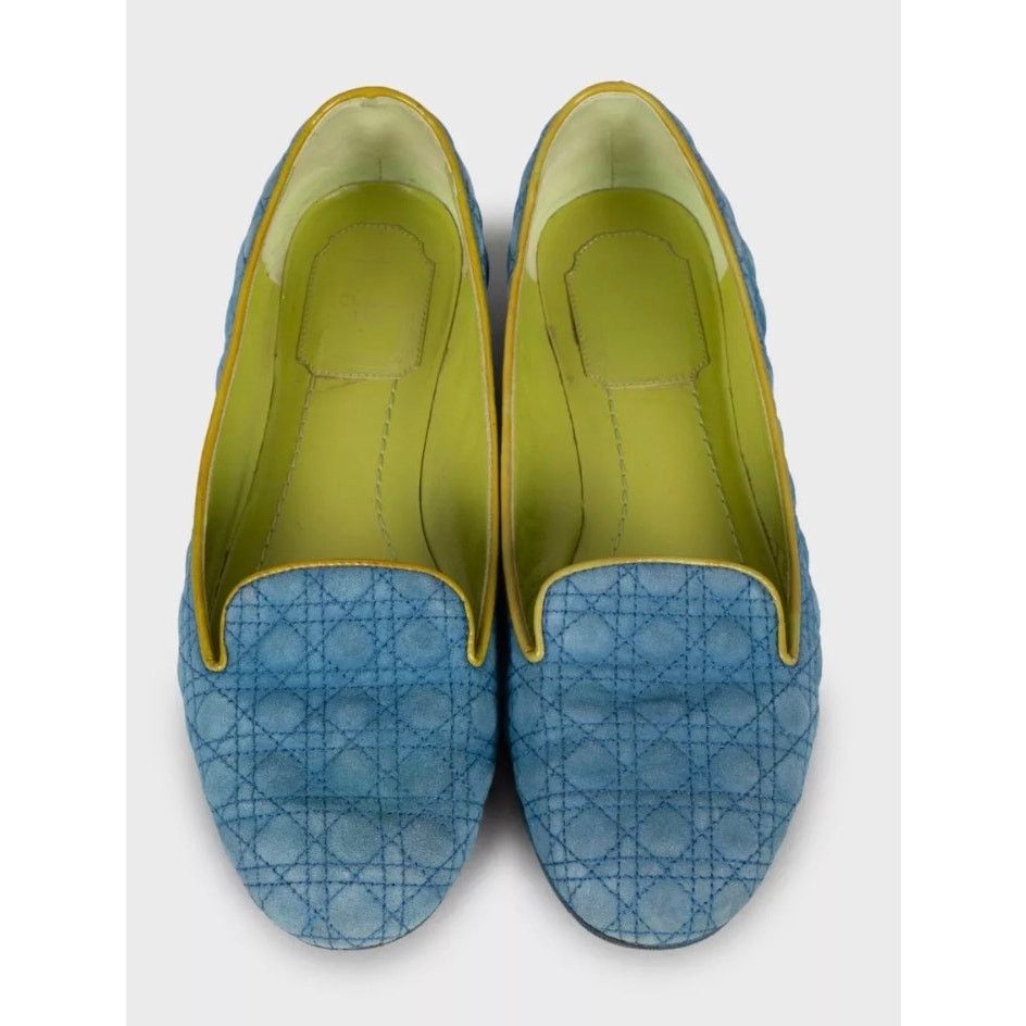 Dior Christian Dior Blue Suede Ballet Flats - EU 37 Size US 7 / IT 37 - 2 Thumbnail