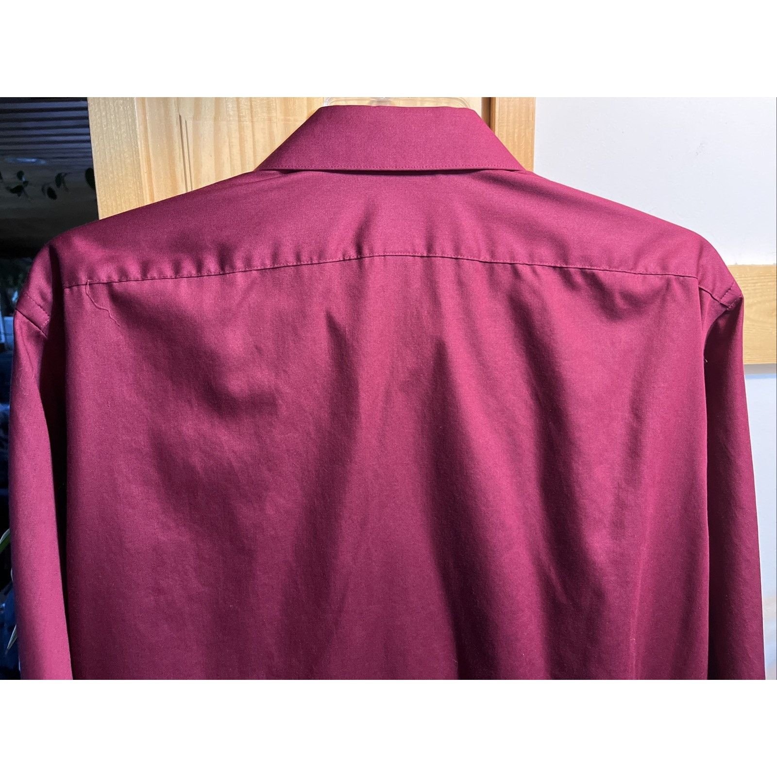 Van Heusen Van Heusen Mens Lux Sateen Red LS Dress Shirt Sz 17.5 34/35 Size US XXL / EU 58 / 5 - 8 Thumbnail