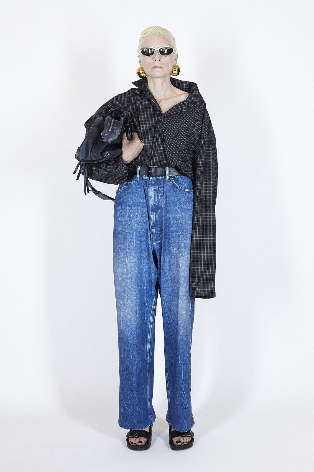 Balenciaga New Balenciaga Trompe-l’oeil denim print pants Size US 30 / EU 46 - 12 Thumbnail