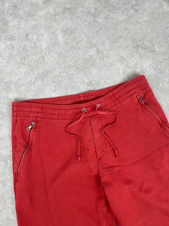 Prada 2000s Prada Red Zip-Pocket Jogger Pants Size 26" / US 2 / IT 38 - 6 Thumbnail